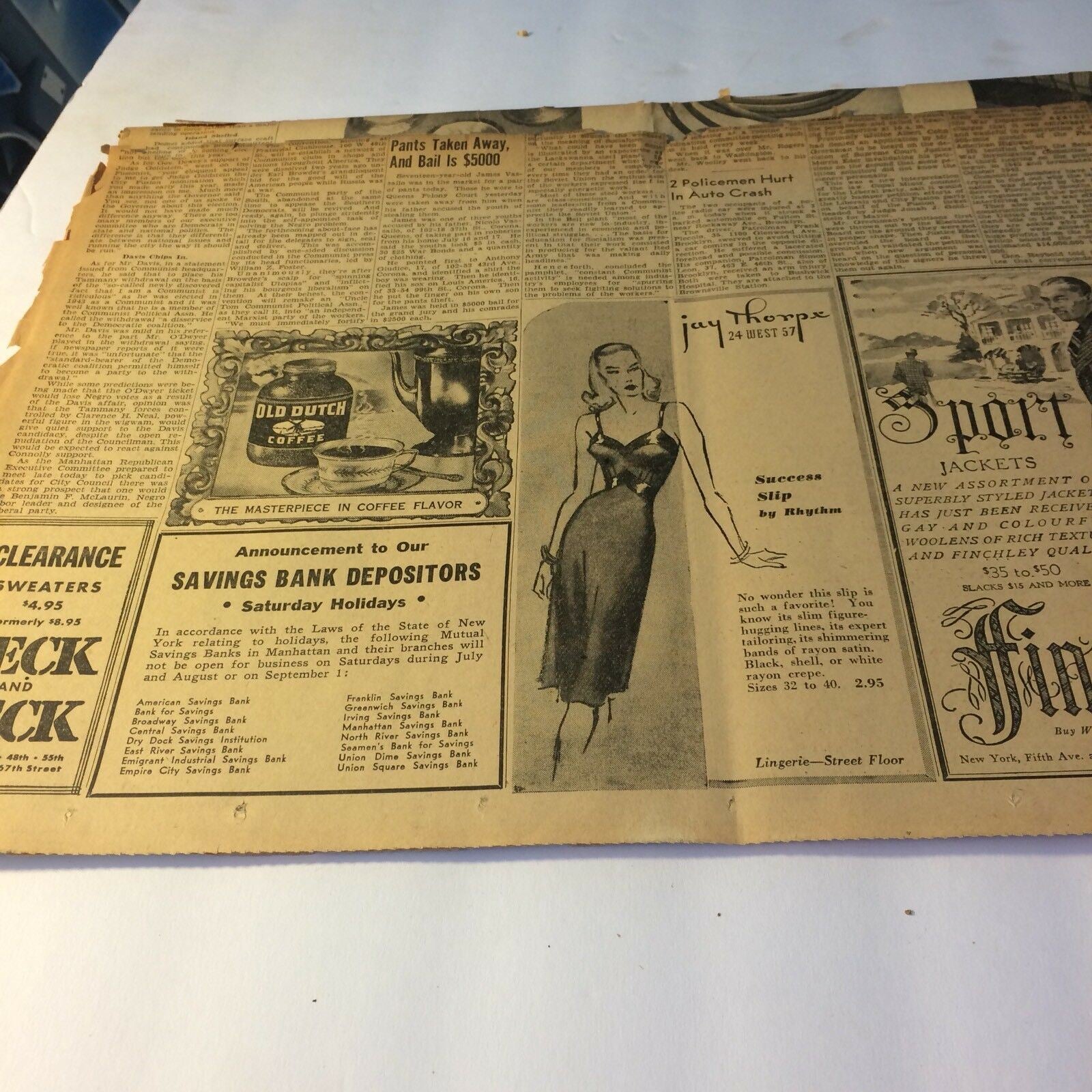 Churchill Defeated FRONT PAGE NY world telegram July 26, 1945 Archives date gift