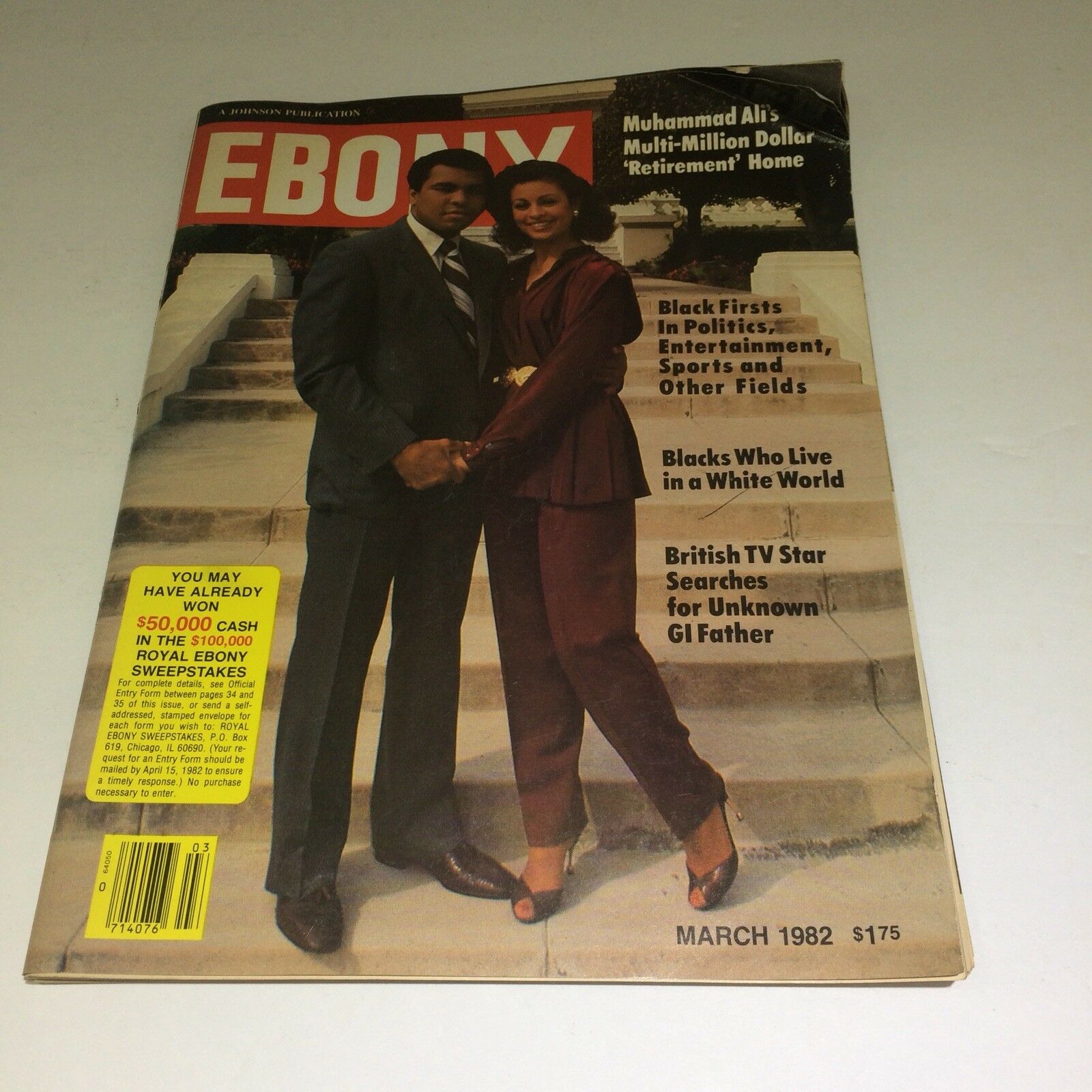 1982 March Vintage Ebony Magazine 1982, Muhammad Ali, Black