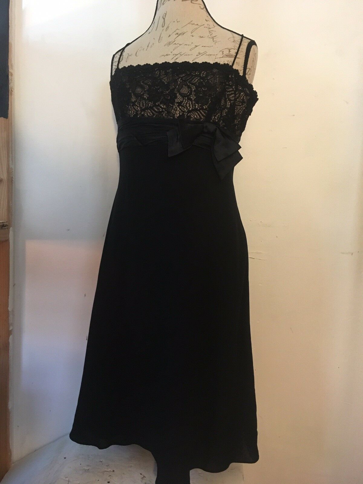 Women’s Jones New York Spaghetti Strap laced Top Dress Black Size 14