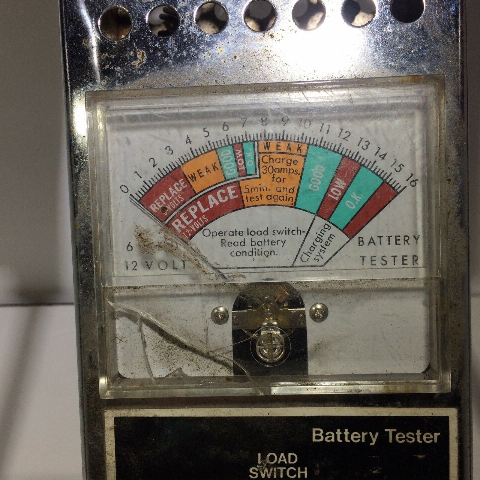 Vintage Battery Tester 6V 12V Meter Analysis