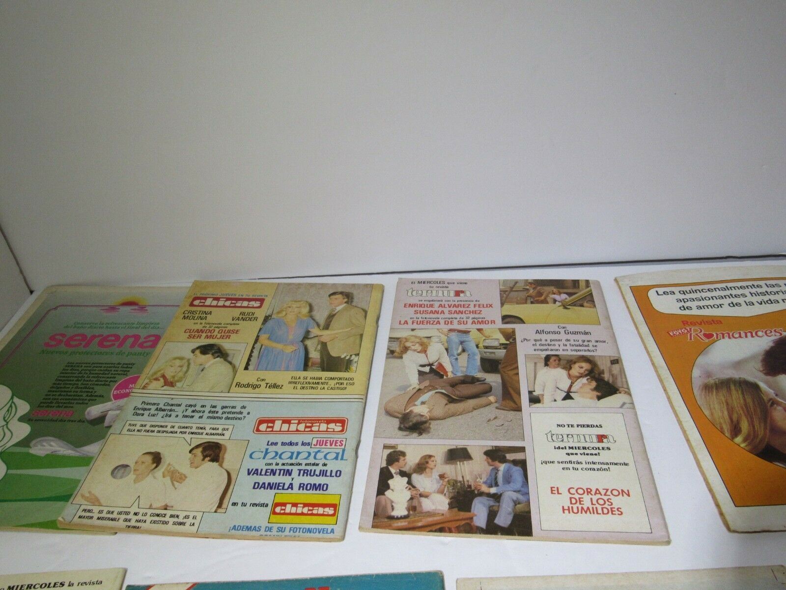 9 Vintage Spanish Magazine Lot, 1970's, 1980, Tenura, Chicas, Confidencias