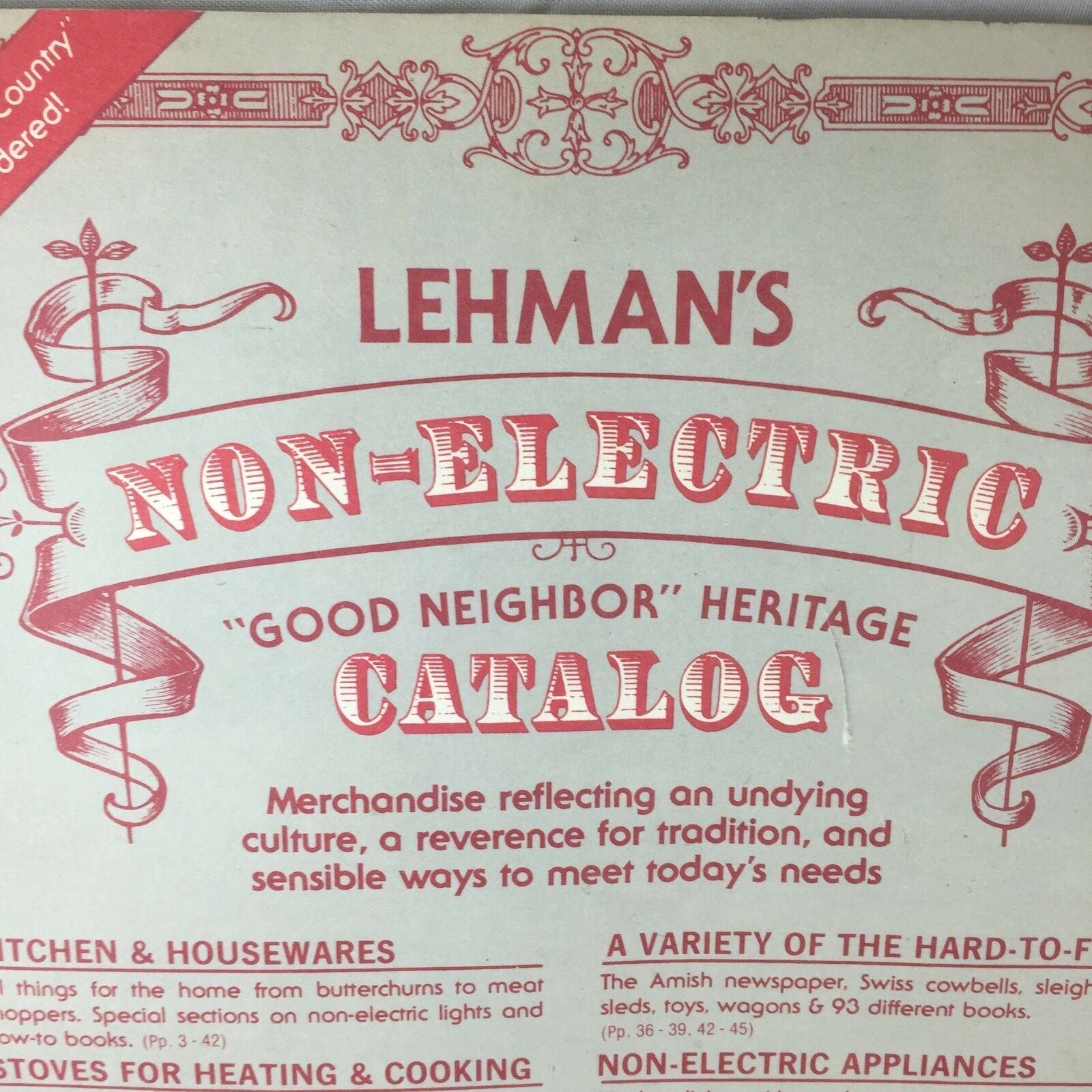Lehman's Non-Electric Good Neighbor Heritage Catalog