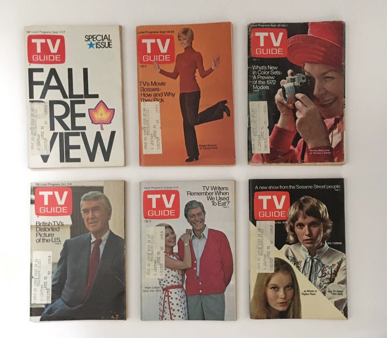 Complete Year Of TV Guide Magazines 1971 52 Issues, Special Issue Fall Preview