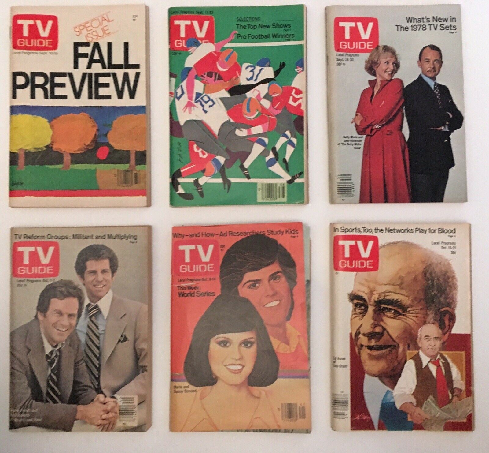 Complete Year Of TV Guide Magazines 1977 All Issues, Special Issue Fall Preview