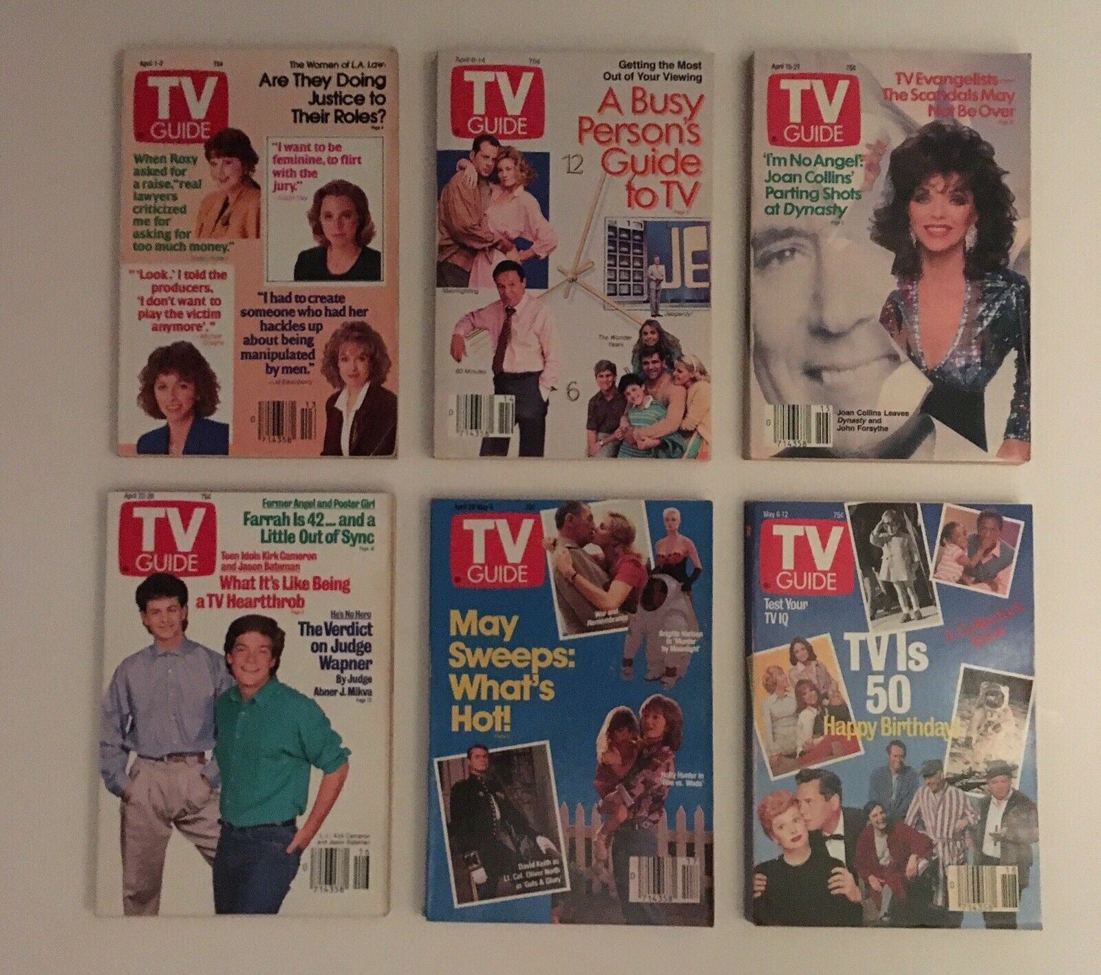 Complete Year Of TV Guide Magazines 1989, 52 Issues- Special Issue Fall Preview