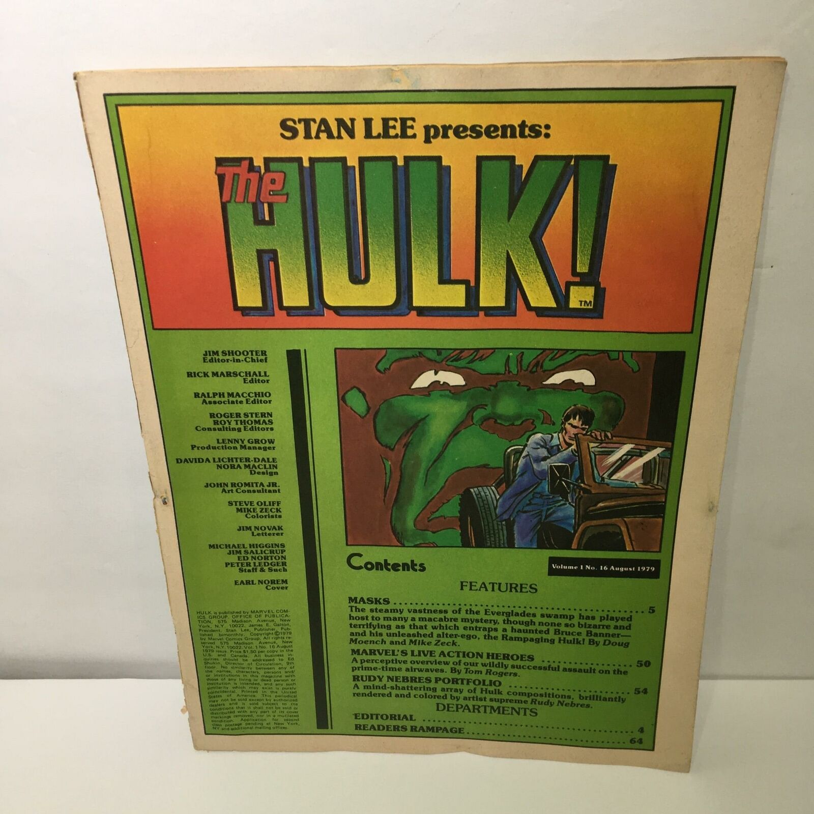 Vintage Stan Lee Presents: The Hulk! Volume 1 No. 16 August 1979