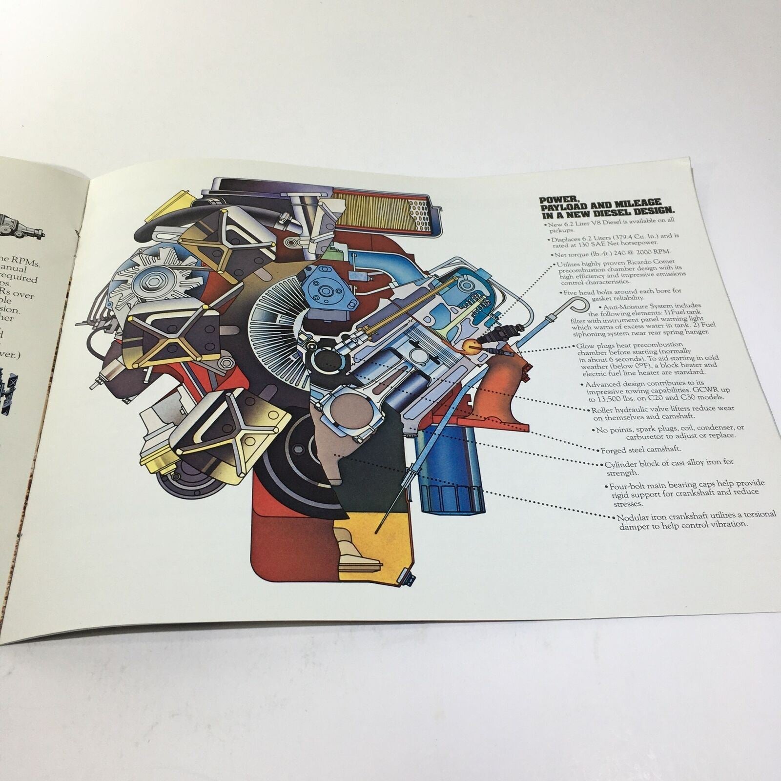 New 6.2 Diesel Engine 130 SAE Net Horsepower on C20 C30 Models Car Brochure