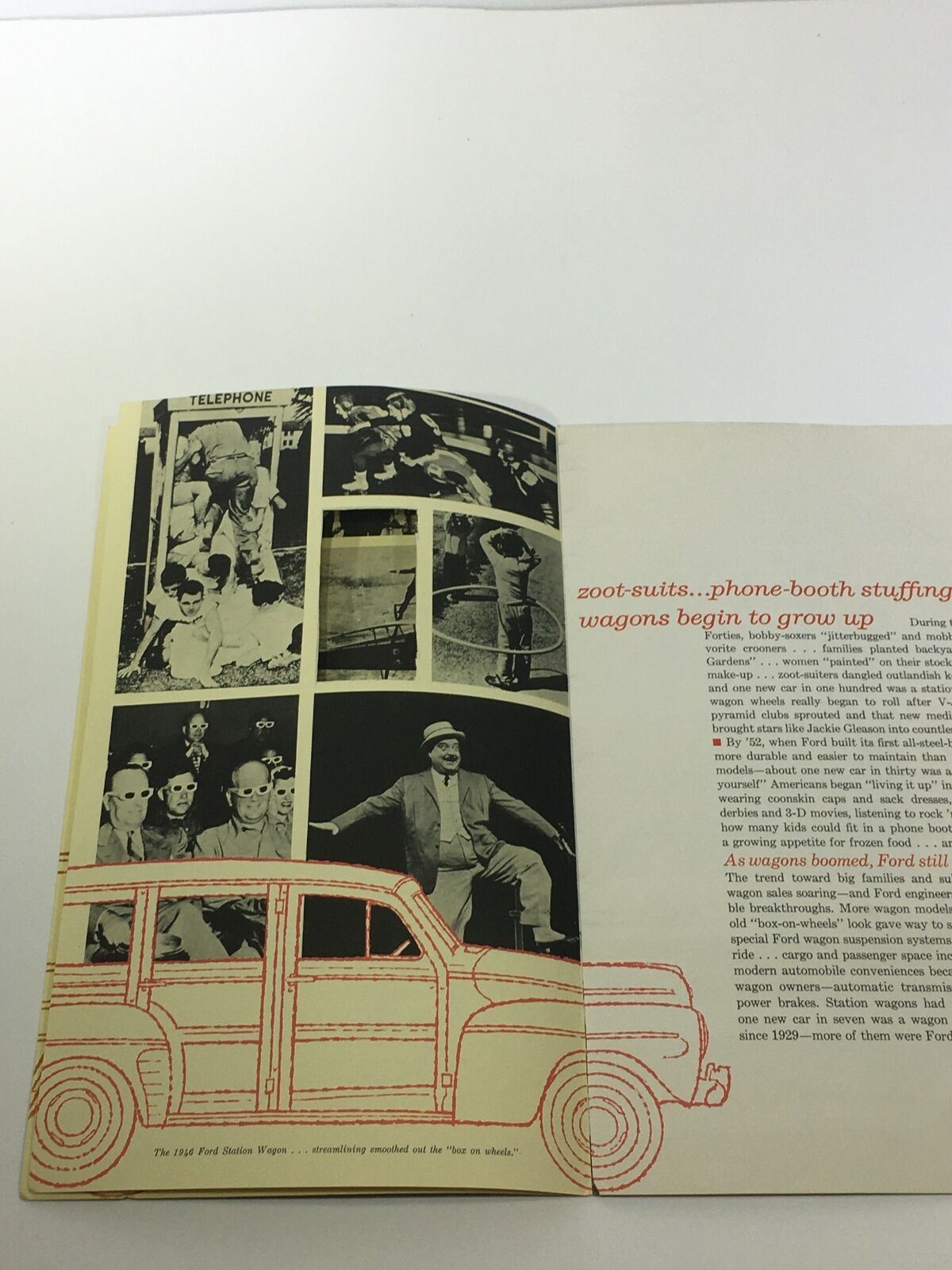 The Story of Ford Station Wagons V-8 Powered Engine Car Wagon Brochure