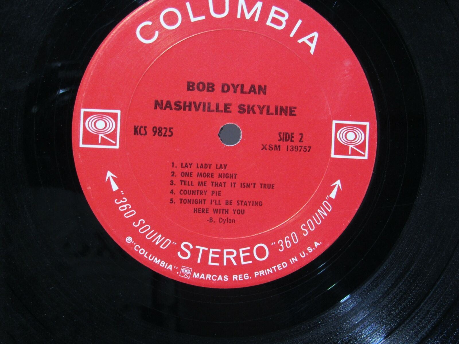 Bob Dylan: Nashville Skyline Version Colored Sleeve LP KCS 9825 Grade: G