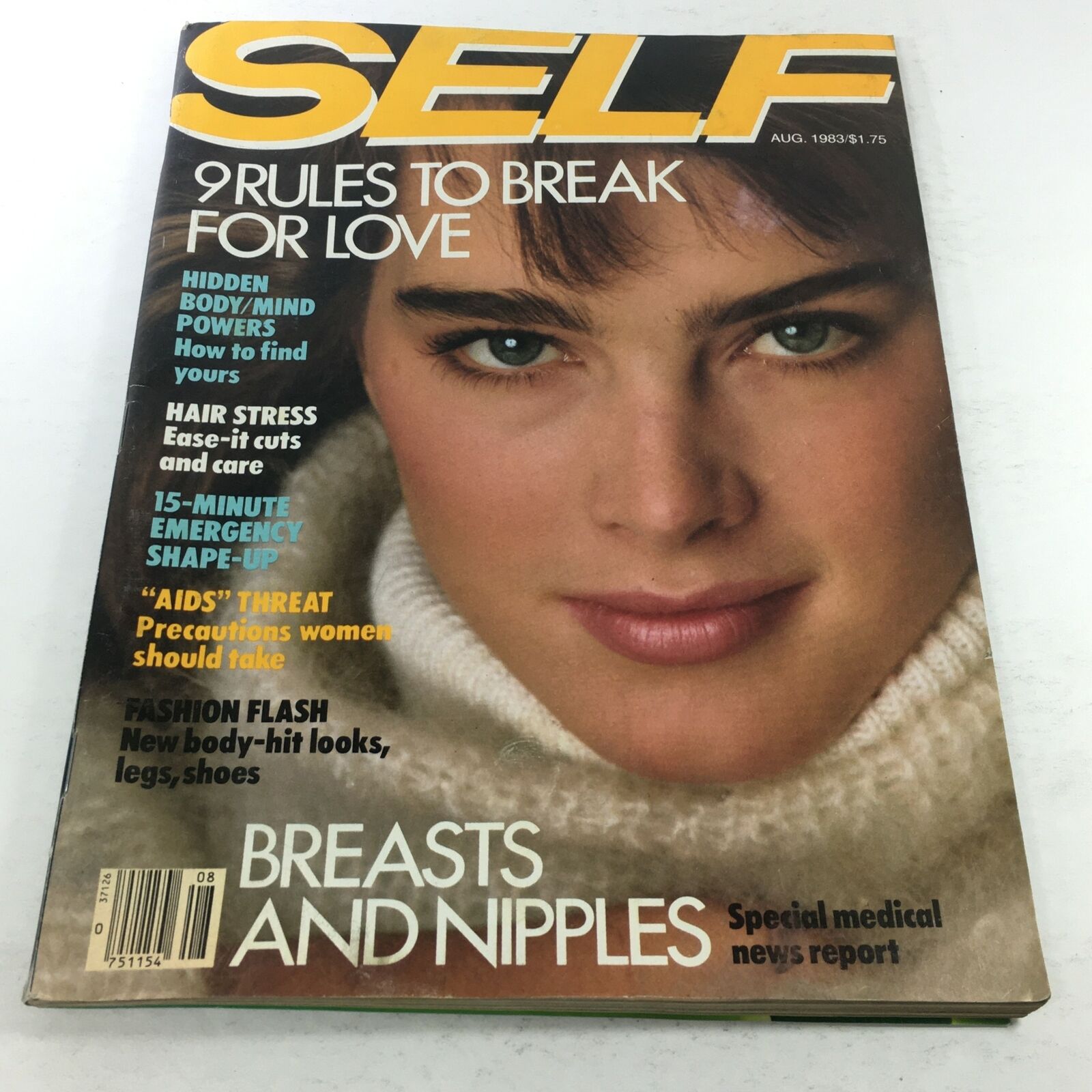 VTG Self Magazine: August 1983 - Brooke Shields Cover No Label/Newsstand