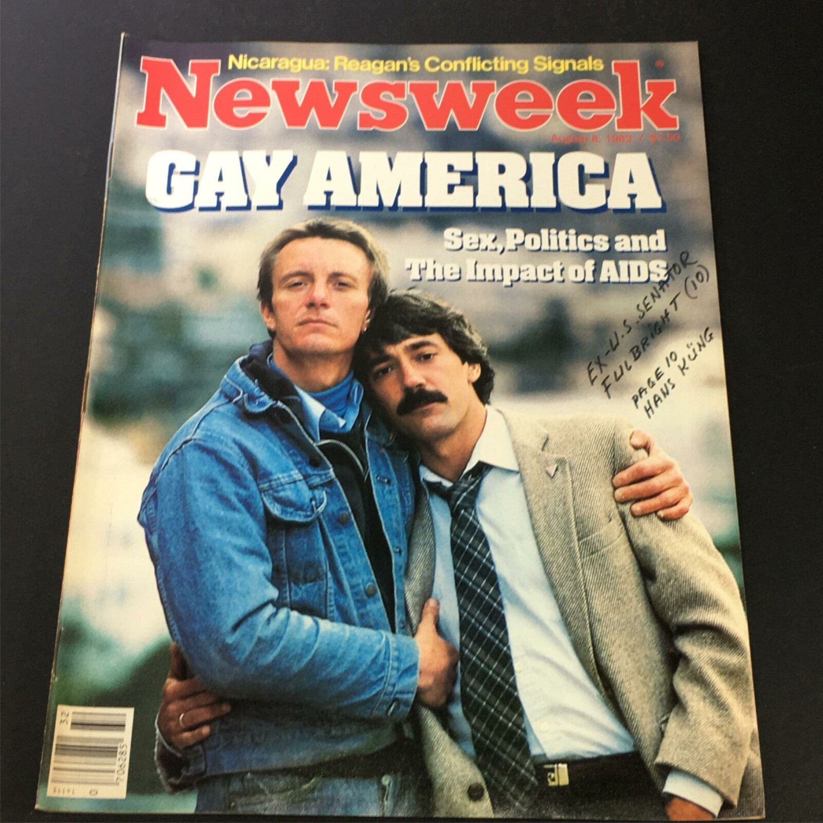 VTG Newsweek Magazine August 8 1983 - Sex, Politics, & The Impact Aids No Label