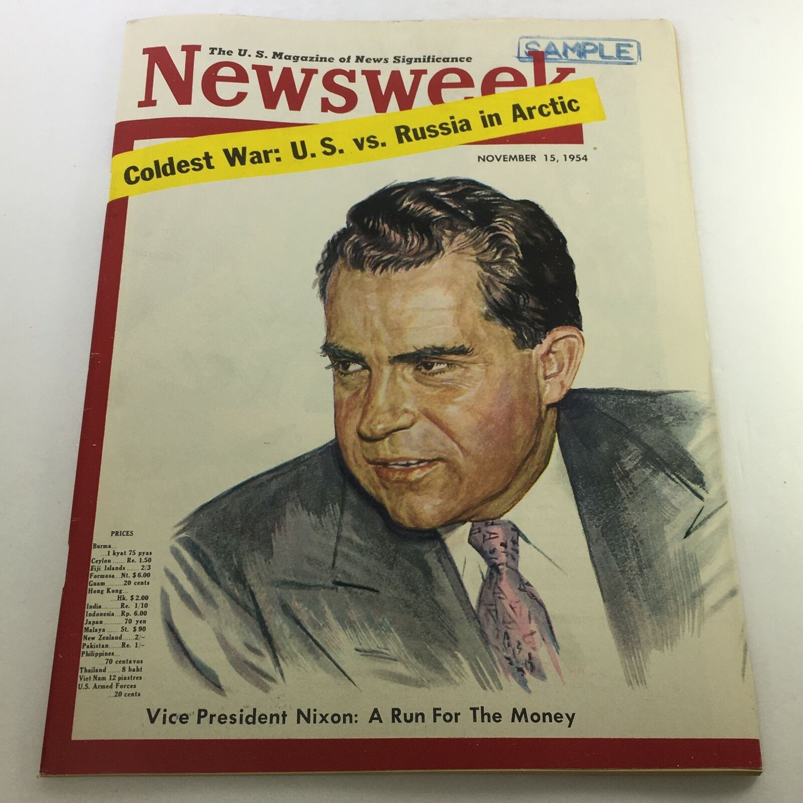 VTG Newsweek Magazine November 15 1954 -Vice President Richard Nixon / No Label