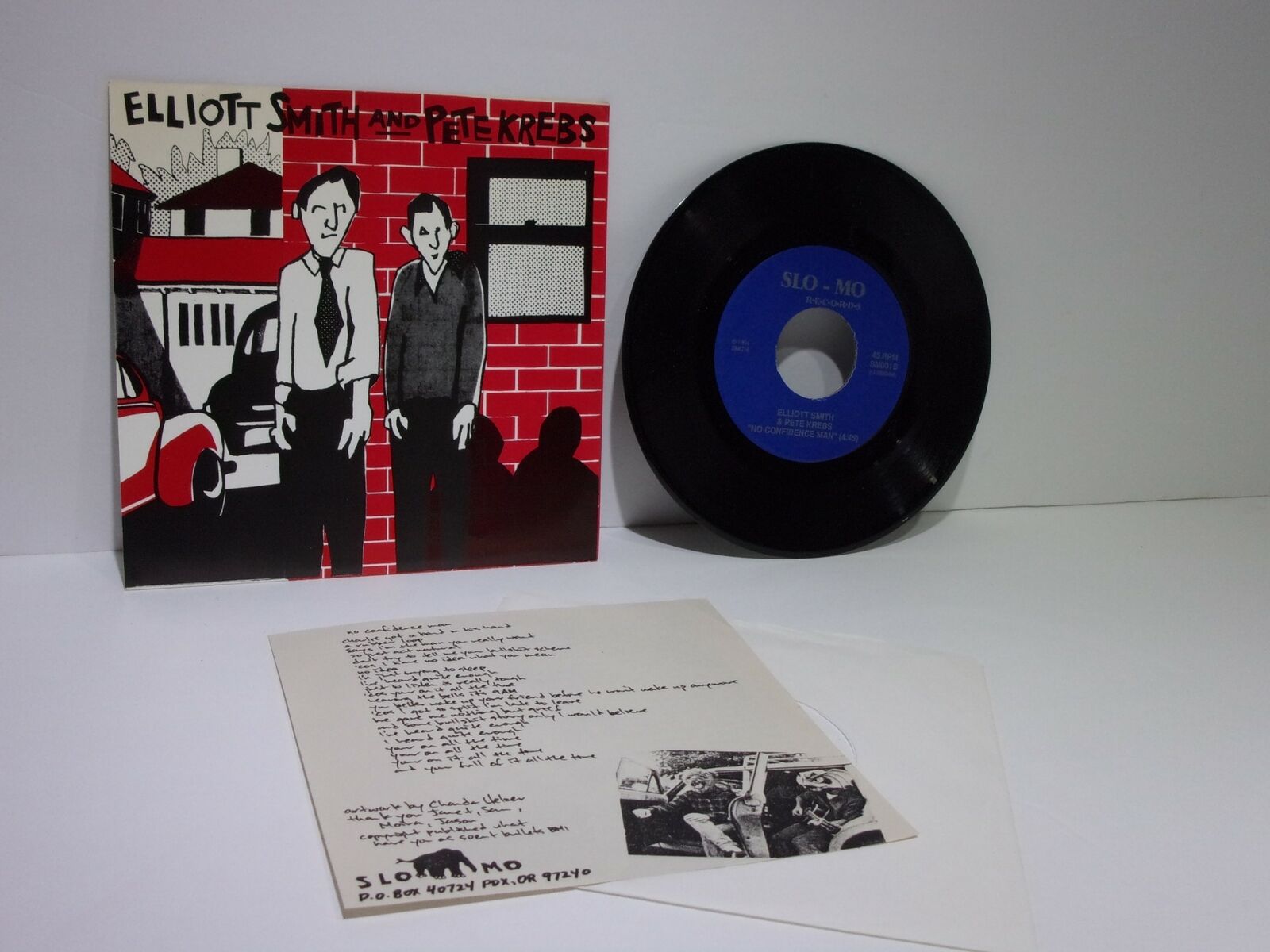 Elliott Smith And Pete Krebs: Shytown / No Confidence Man SM001 7" Single VG+