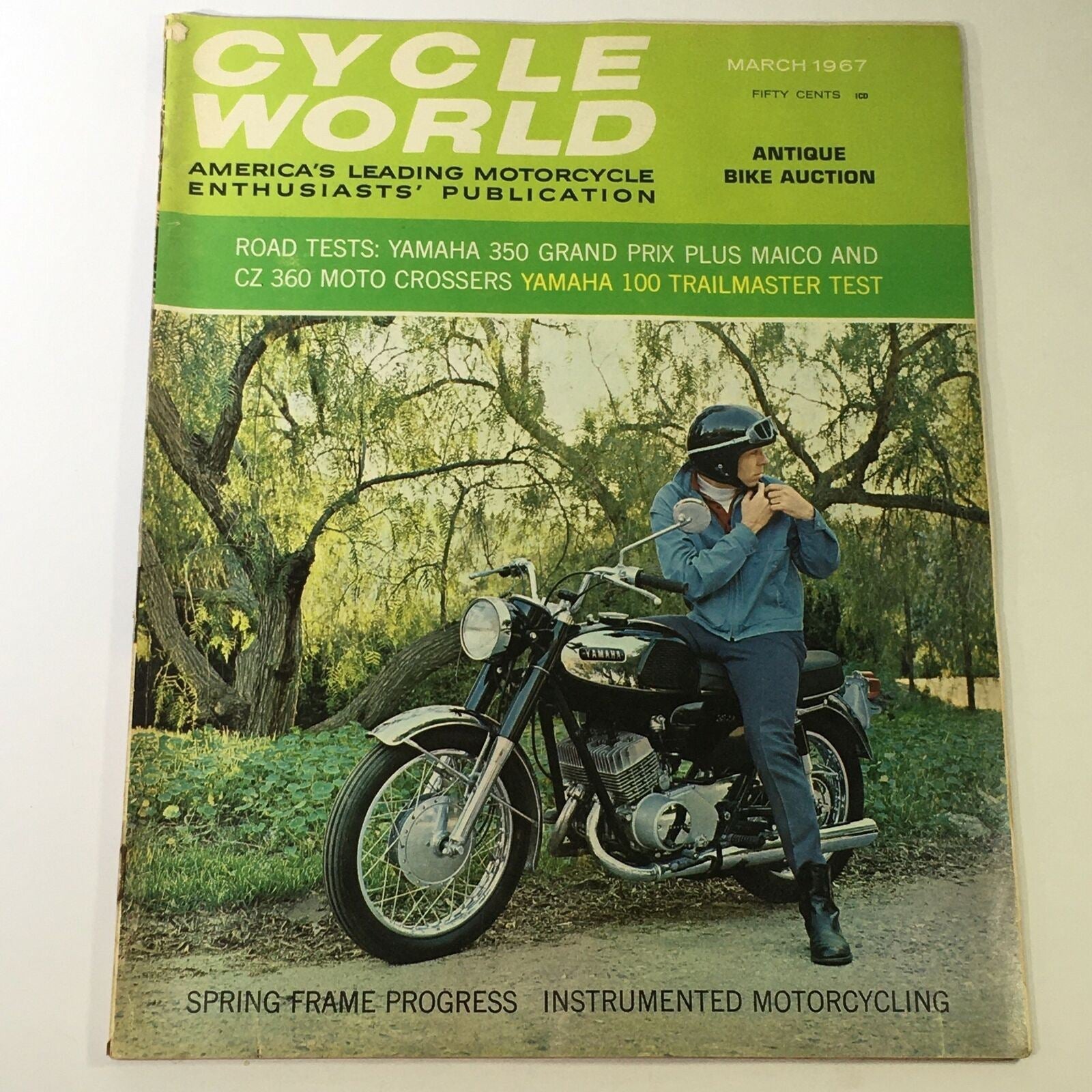 VTG Cycle World Magazine March 1967 - Yamaha 350 Grand Prix / CZ 360 Moto Cross