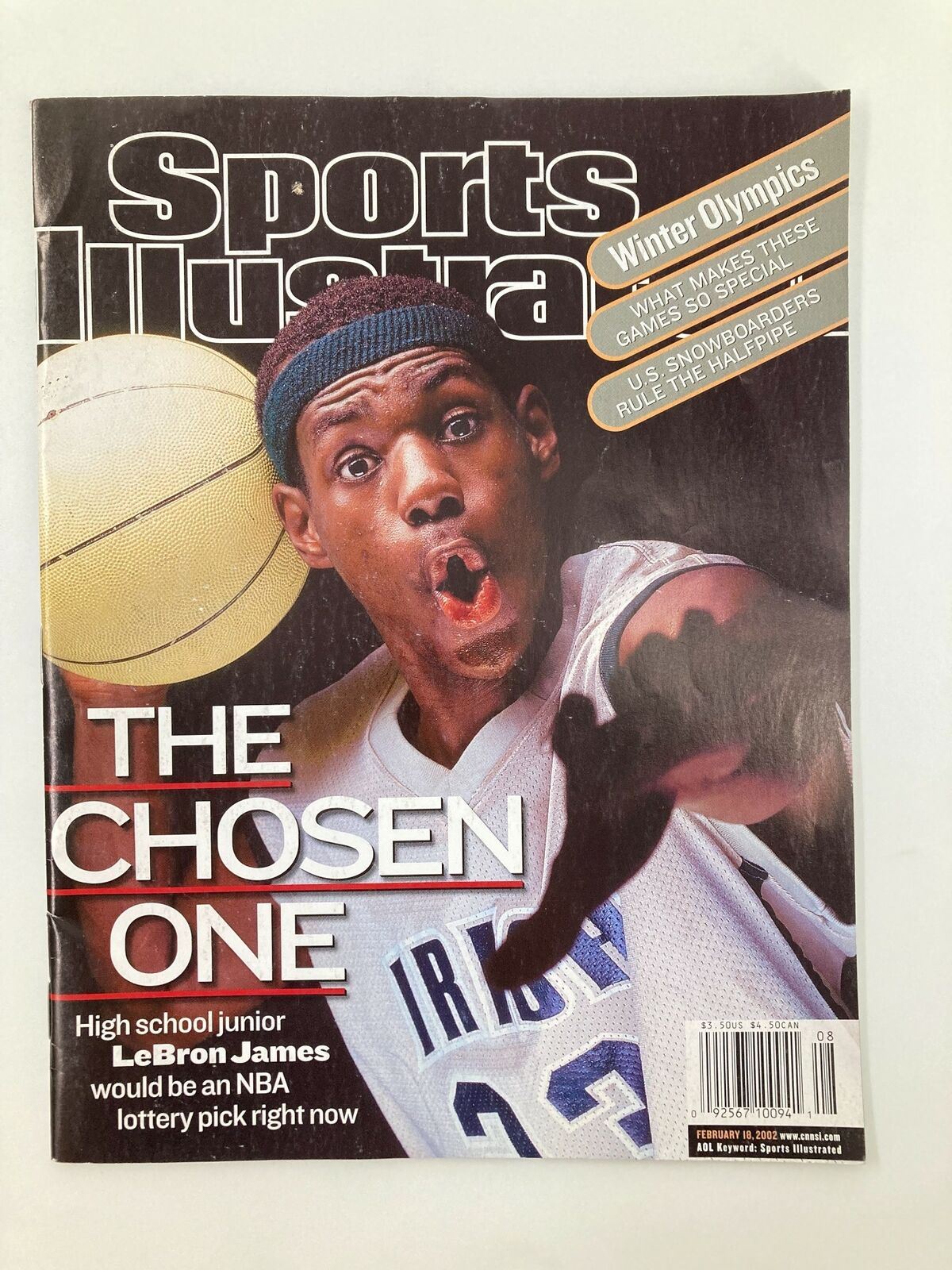 Sports Illustrated Magazine February 18 2002 LeBron James Chosen One No Label