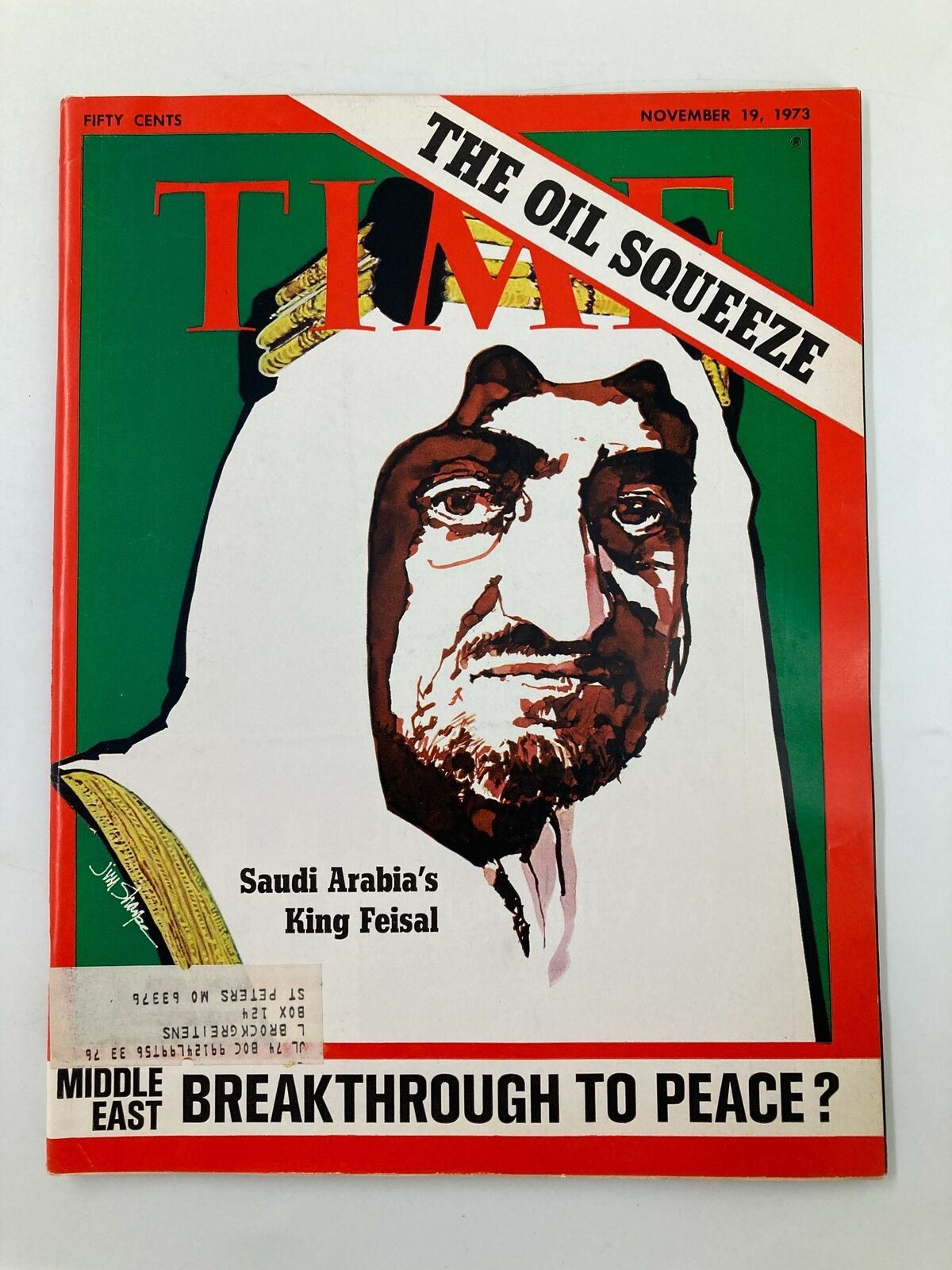 VTG Time Magazine November 19 1973 Saudi Arabia's King Feisal The Oil Squeeze