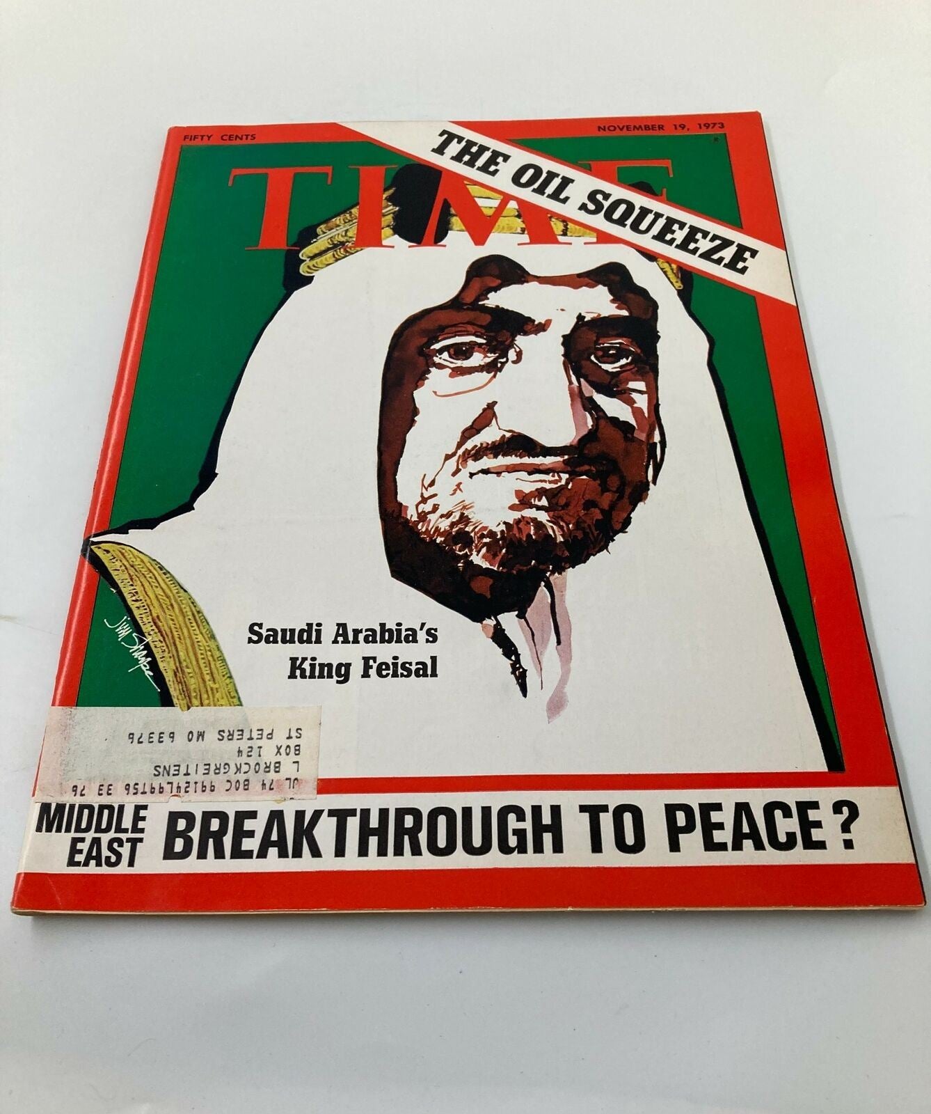 VTG Time Magazine November 19 1973 Saudi Arabia's King Feisal The Oil Squeeze