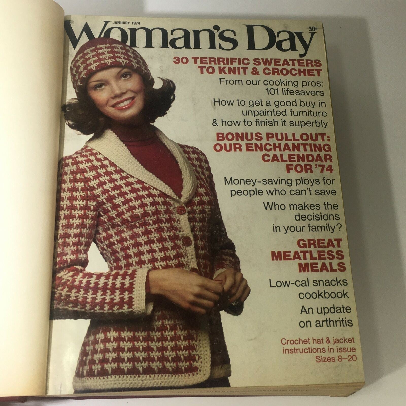 1974 Woman's Day Magazine Complete Year Round In One Bound Book Compilation