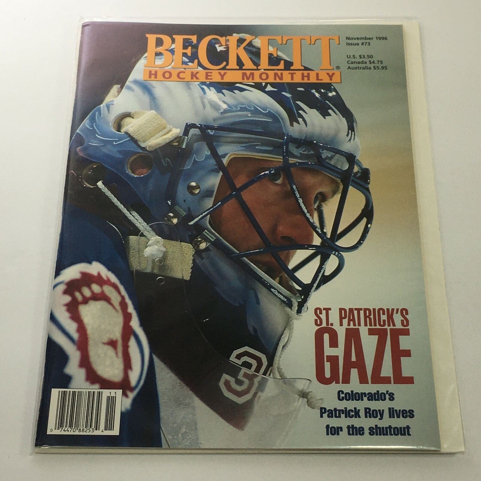 Beckett Hockey Monthly: November 1996 Issue #73 - St. Patrick Roy's Gaze