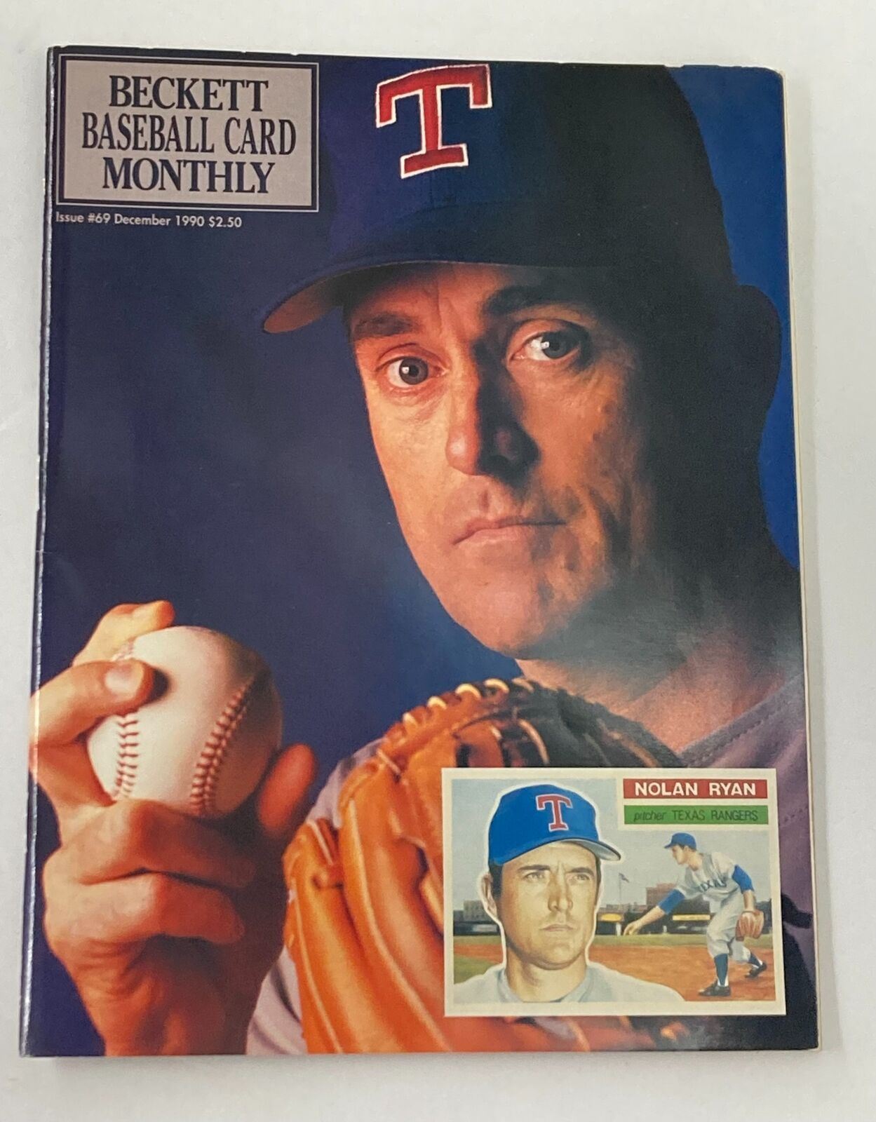 Beckett Baseball Card Monthly December 1990 #69 Nolan Ryan No Label