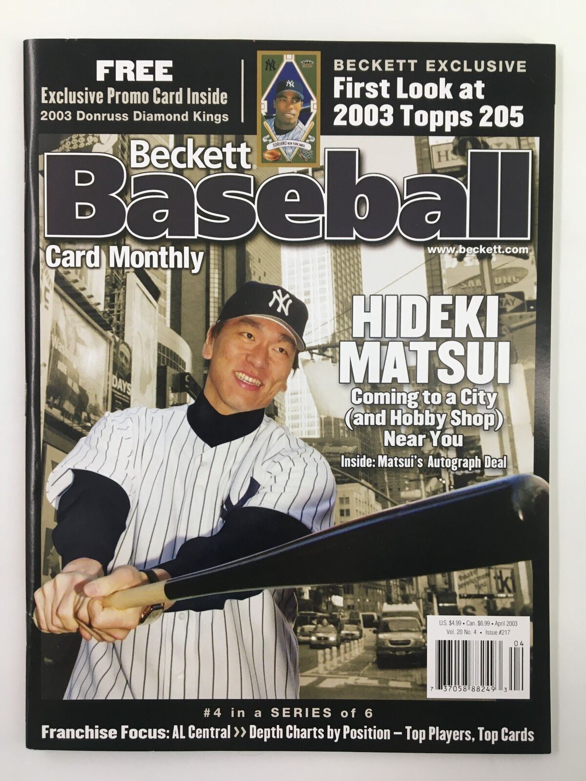 Beckett Baseball Card Monthly April 2003 #217 Hideki Matsui No Label VG