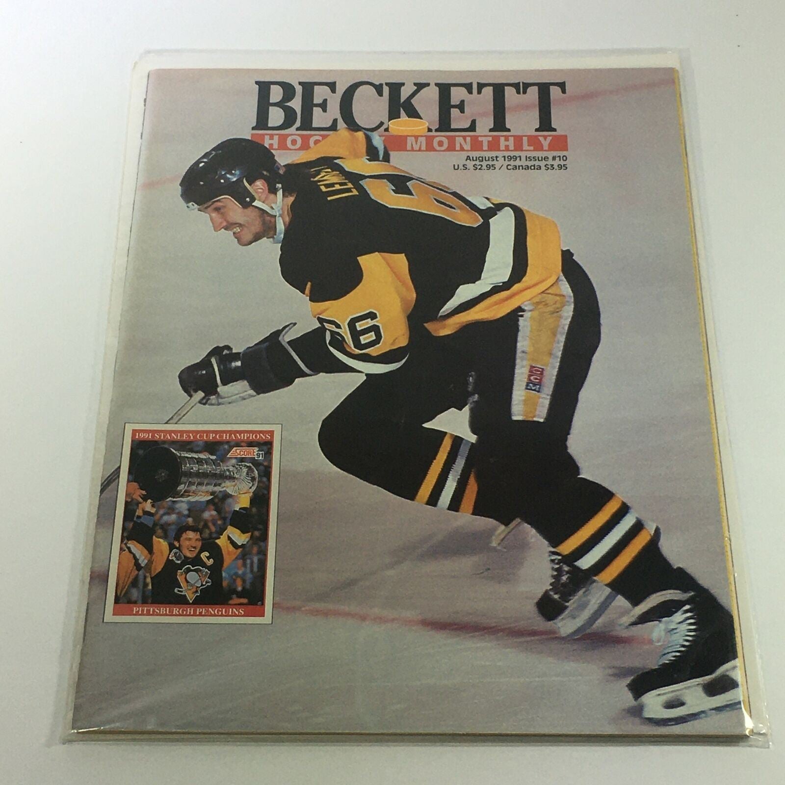 Beckett Hockey Monthly: August 1991 Issue #10 - Mario Lemieux / Newsstand