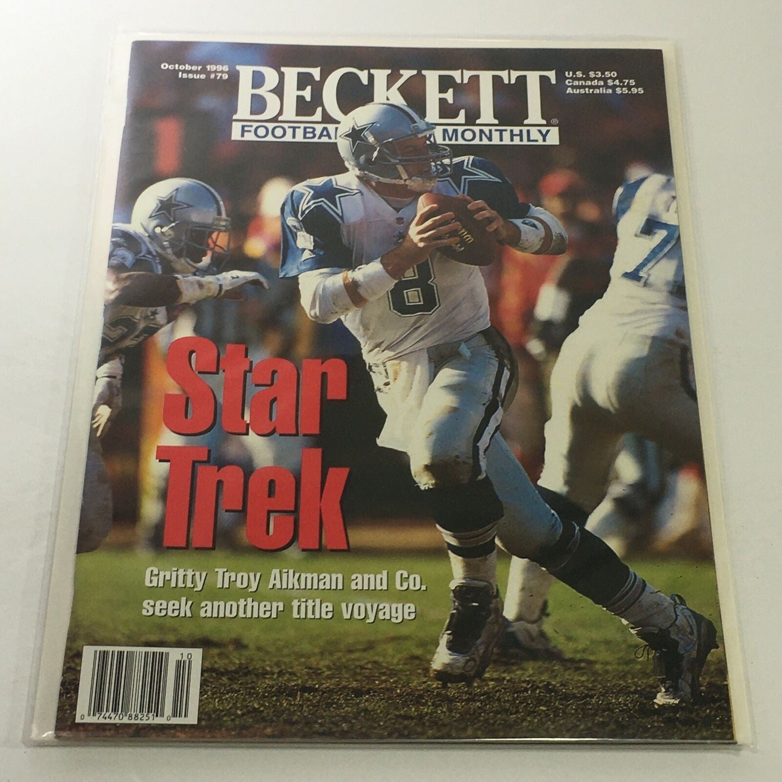 Beckett Football Card Monthly: October 1996 Issue #79 - Gritty Troy Aikman