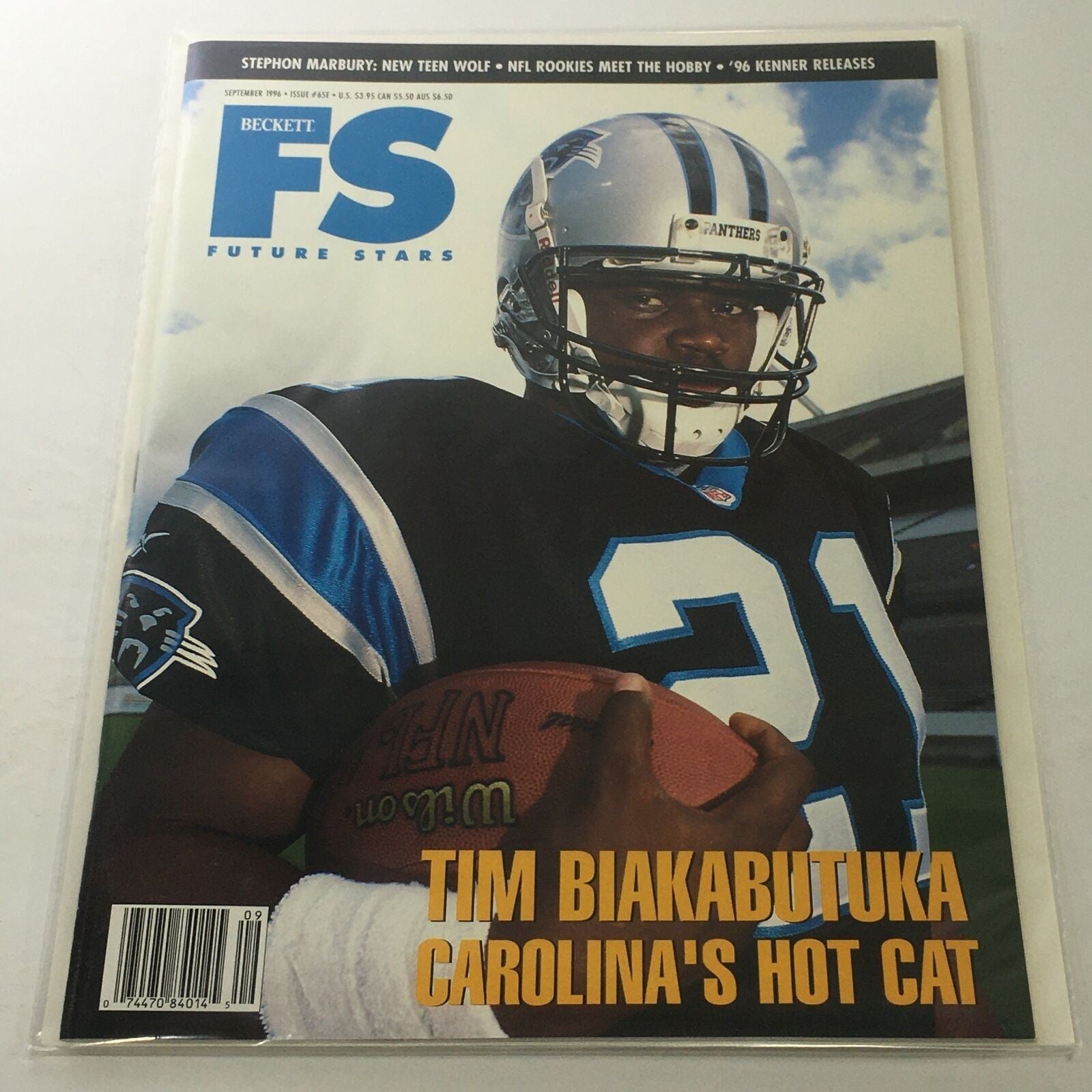 Beckett Future Stars: September 1996 Issue #65E - Carolina's Tim Biakabutuka