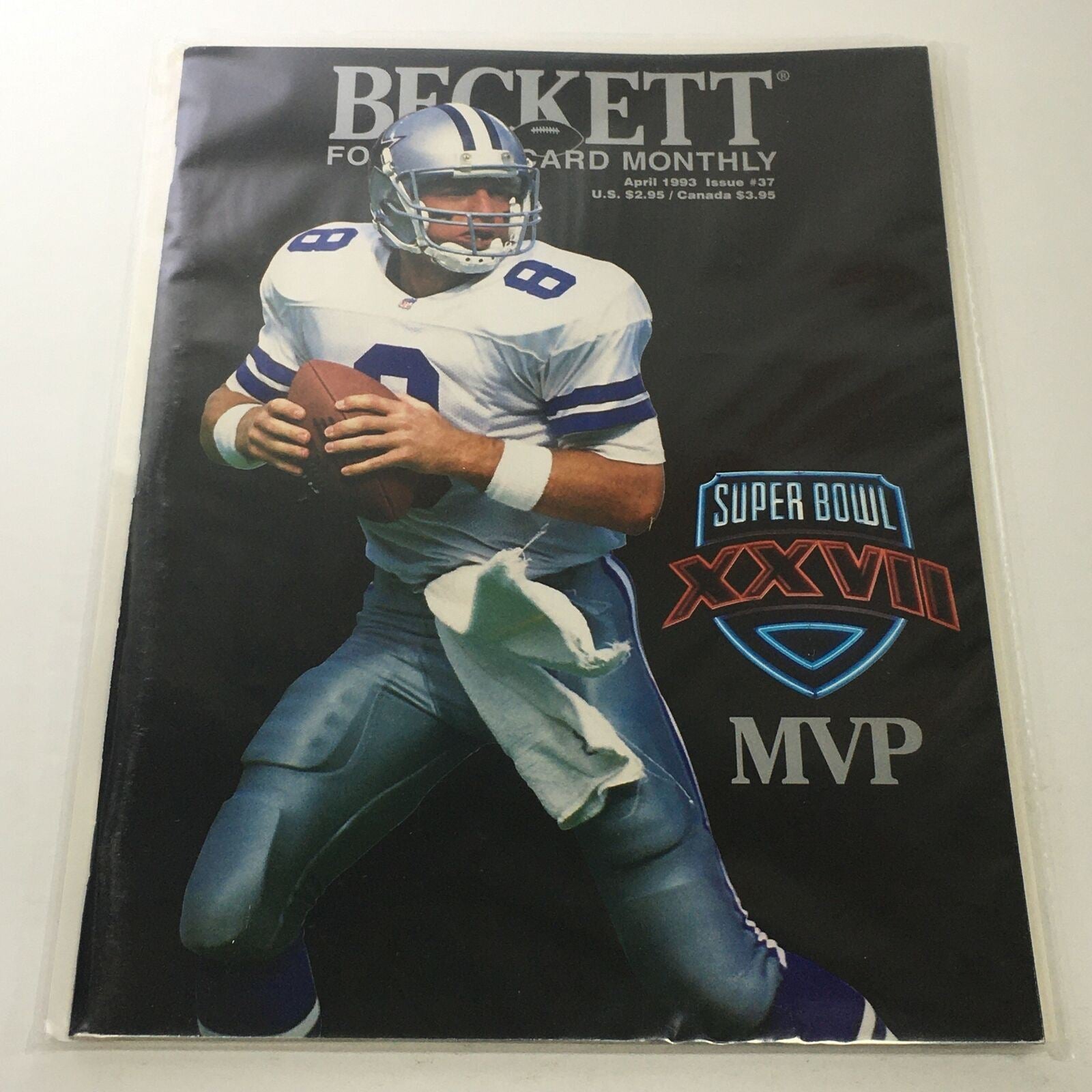 Beckett Football Card Monthly: April 1993 Issue #37 - MVP Super Bowl Troy Aikman