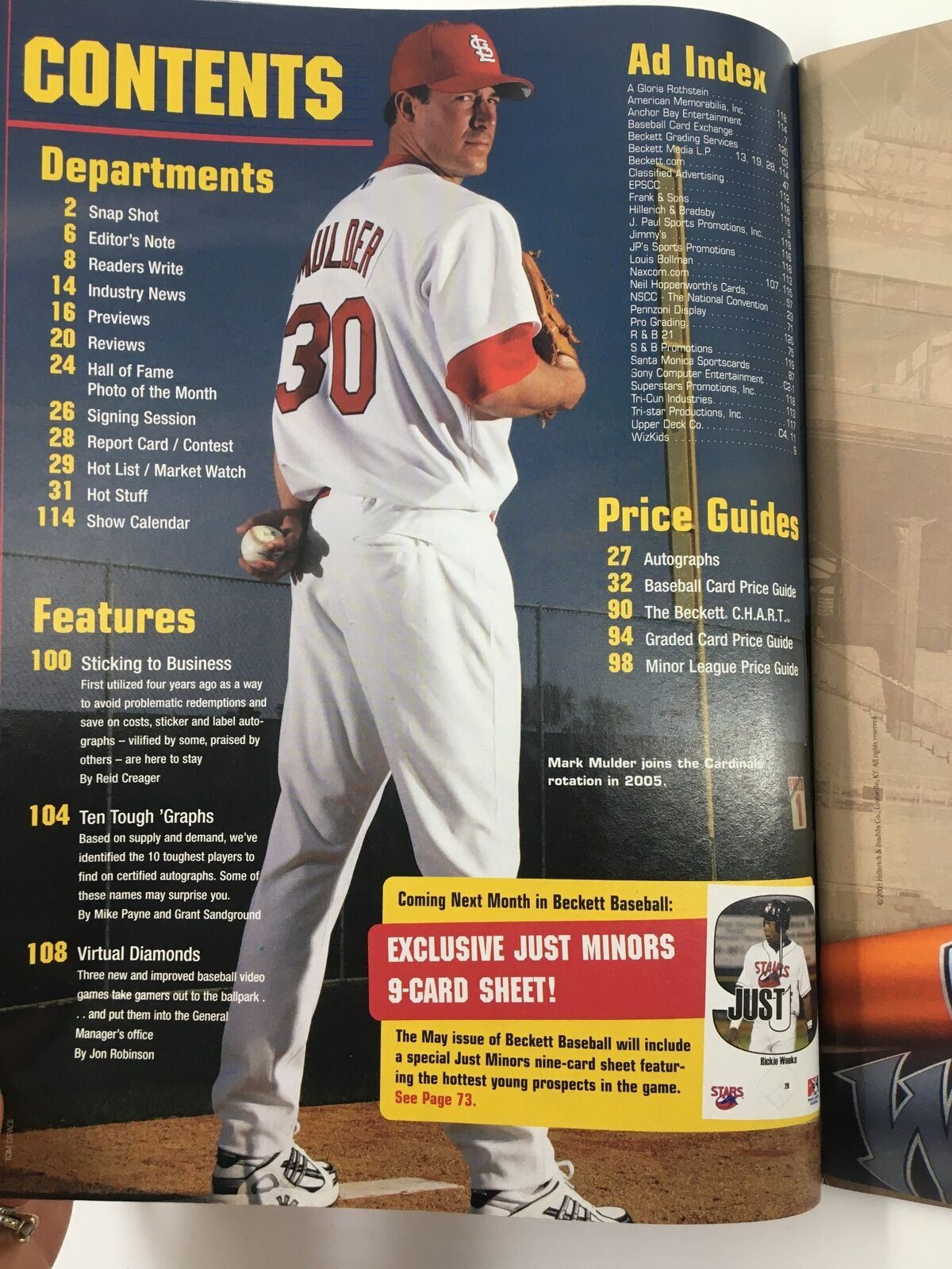 Beckett Baseball Magazine April 2005 Derek Jeter & Alex Rodriguez No Label