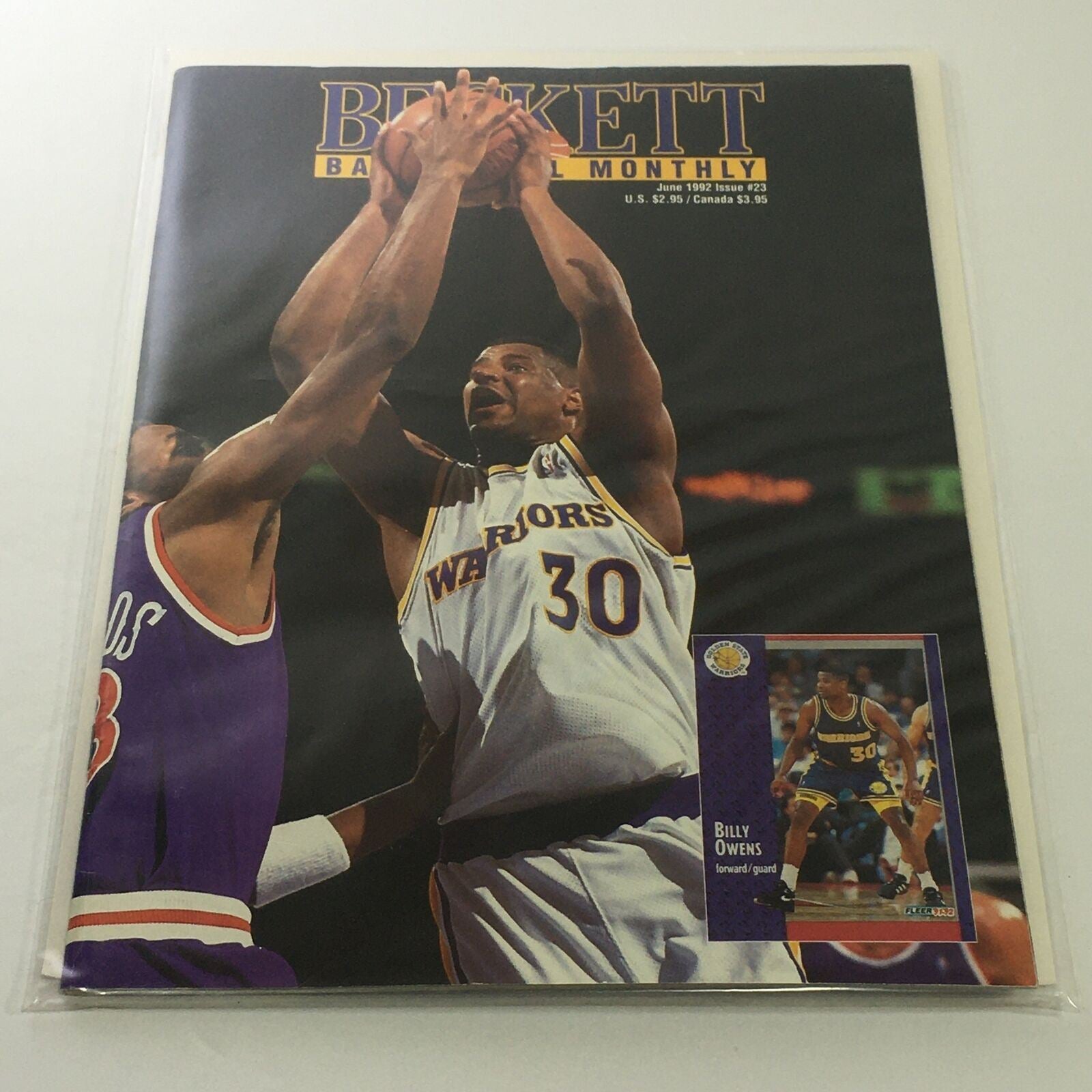 Beckett Basketball Monthly: June 1992 Issue #23 - Warriors Billy Owens