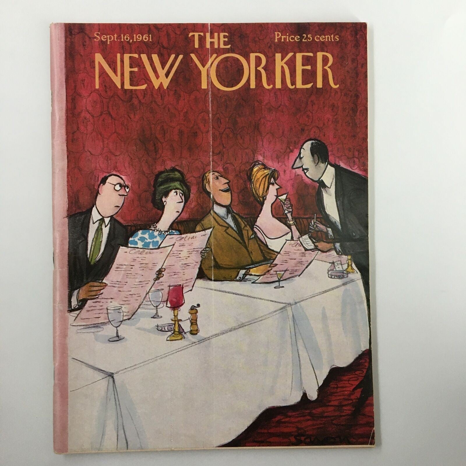 The New Yorker Full Magazine September 16 1961 What's On Menu by Charles Saxon