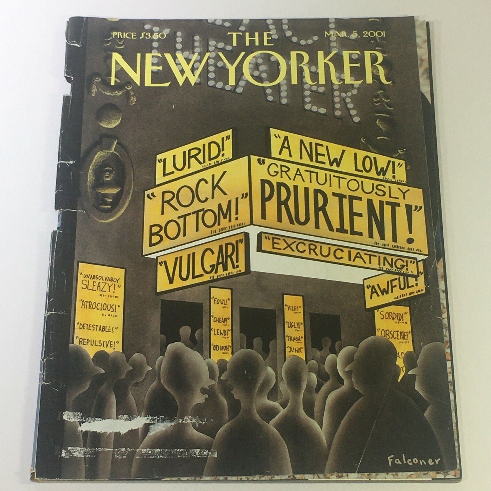 The New Yorker March 5 2001 - Full Magazine Theme Cover Ian Falconer