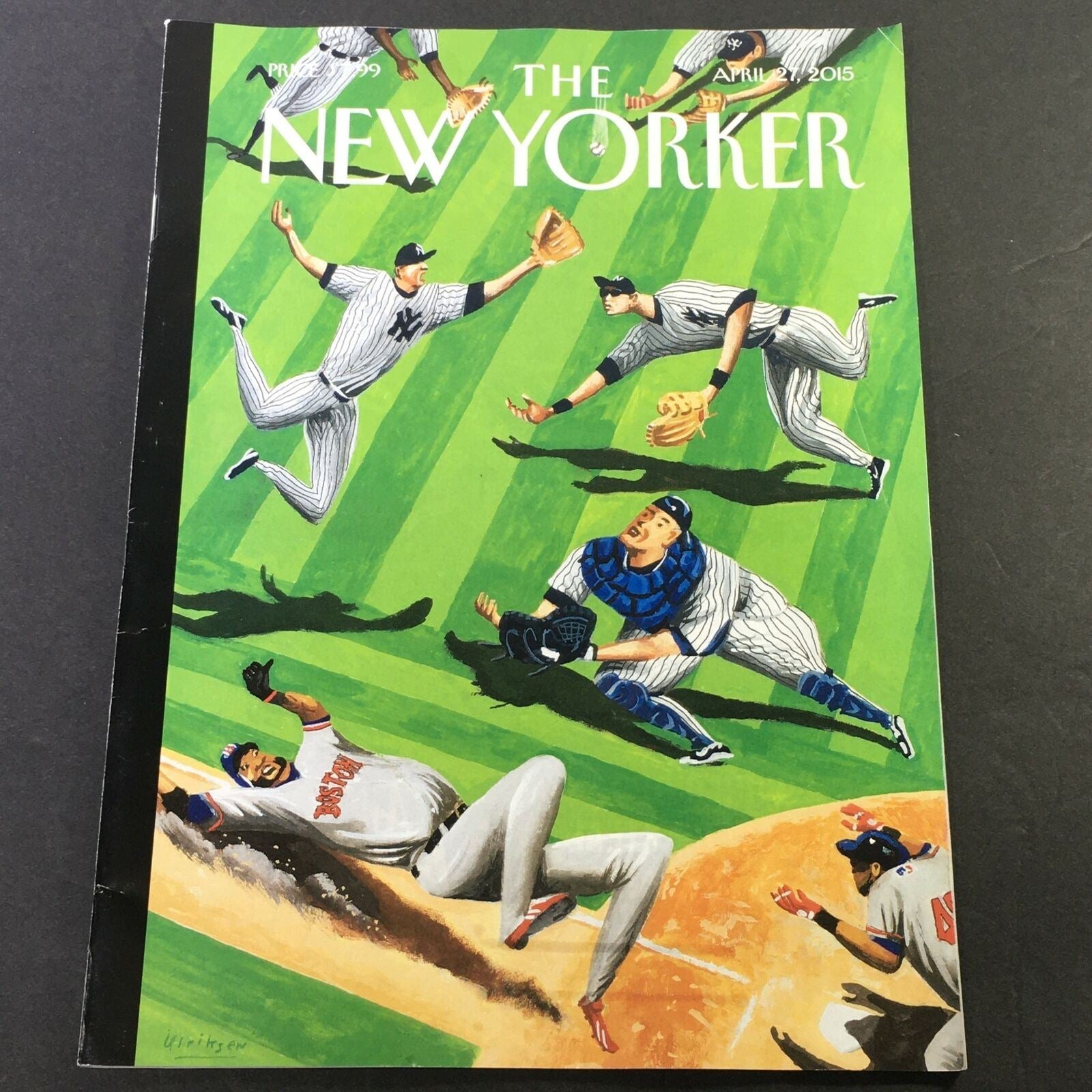 The New Yorker Magazine April 7 2015 Baseball Ballet by Mark Ulriksen No Label