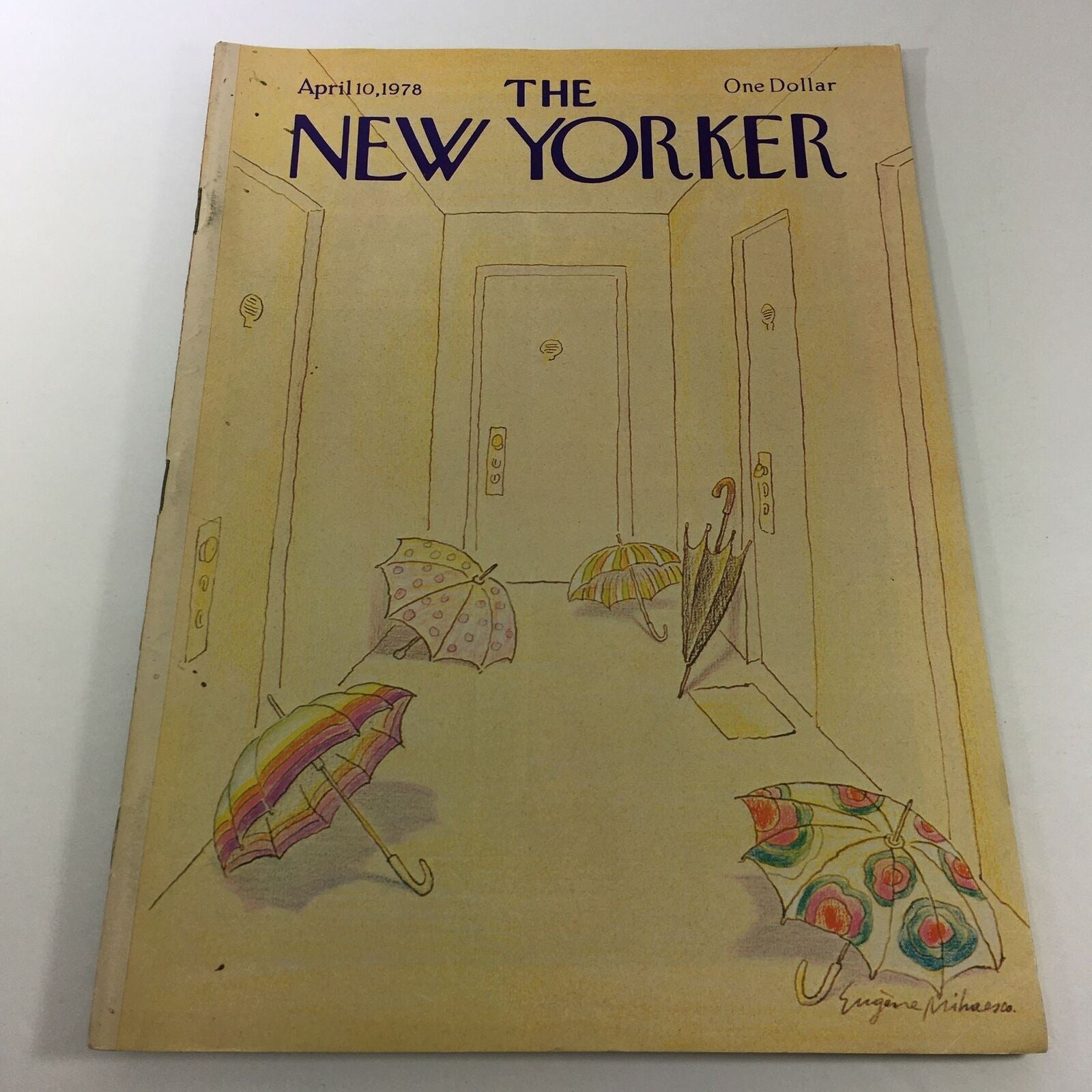 VTG The New Yorker Magazine April 10 1978 - Full Theme Cover Eugene Mihaesco