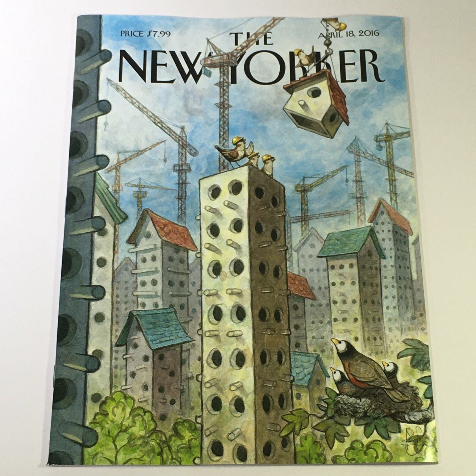 The New Yorker Magazine April 18 2016 Luxurious Bird House by Peter de Sève VG