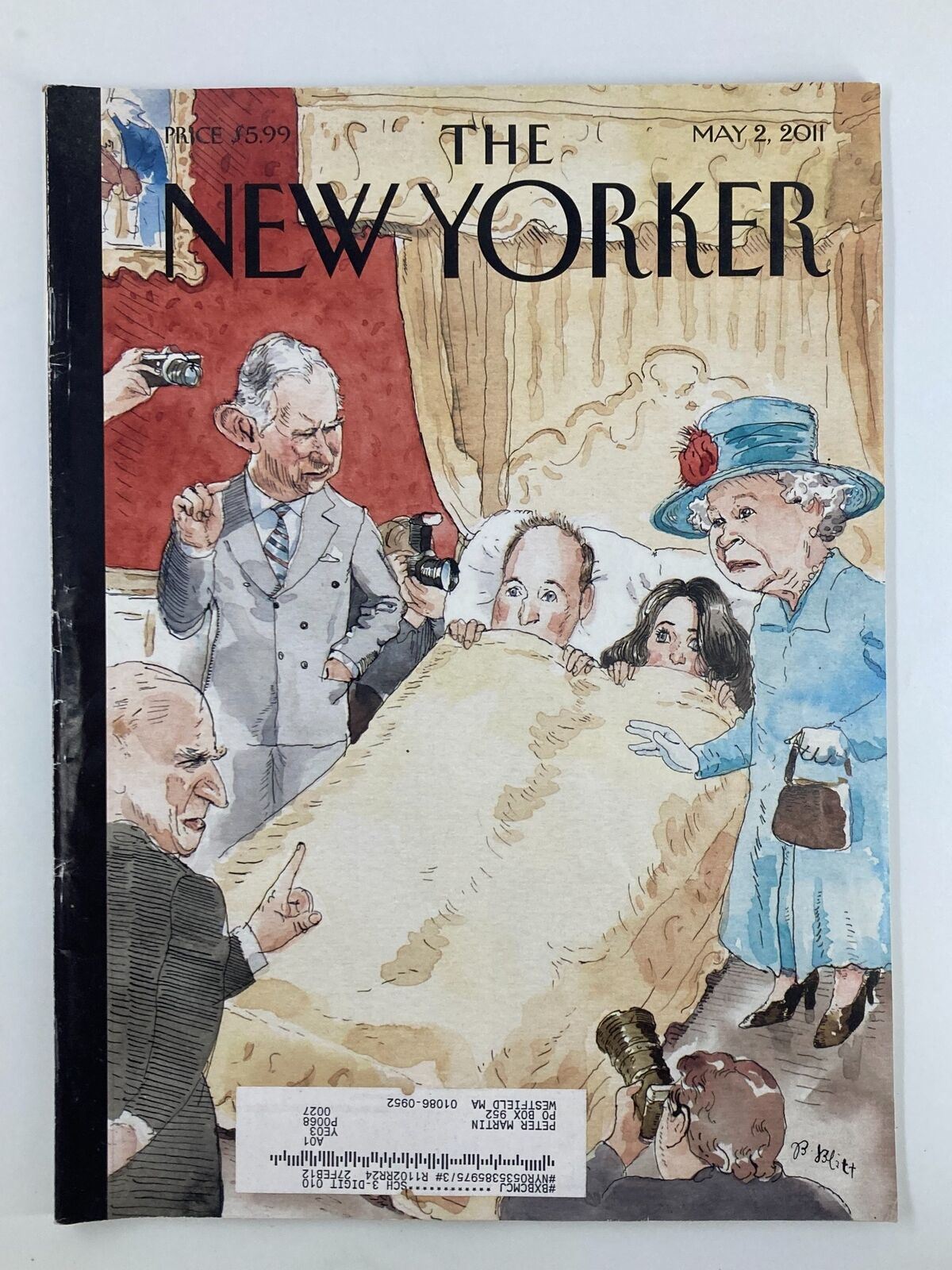 The New Yorker Magazine May 2 2011 Queen Elizabeth in Entourage by Barry Blitt