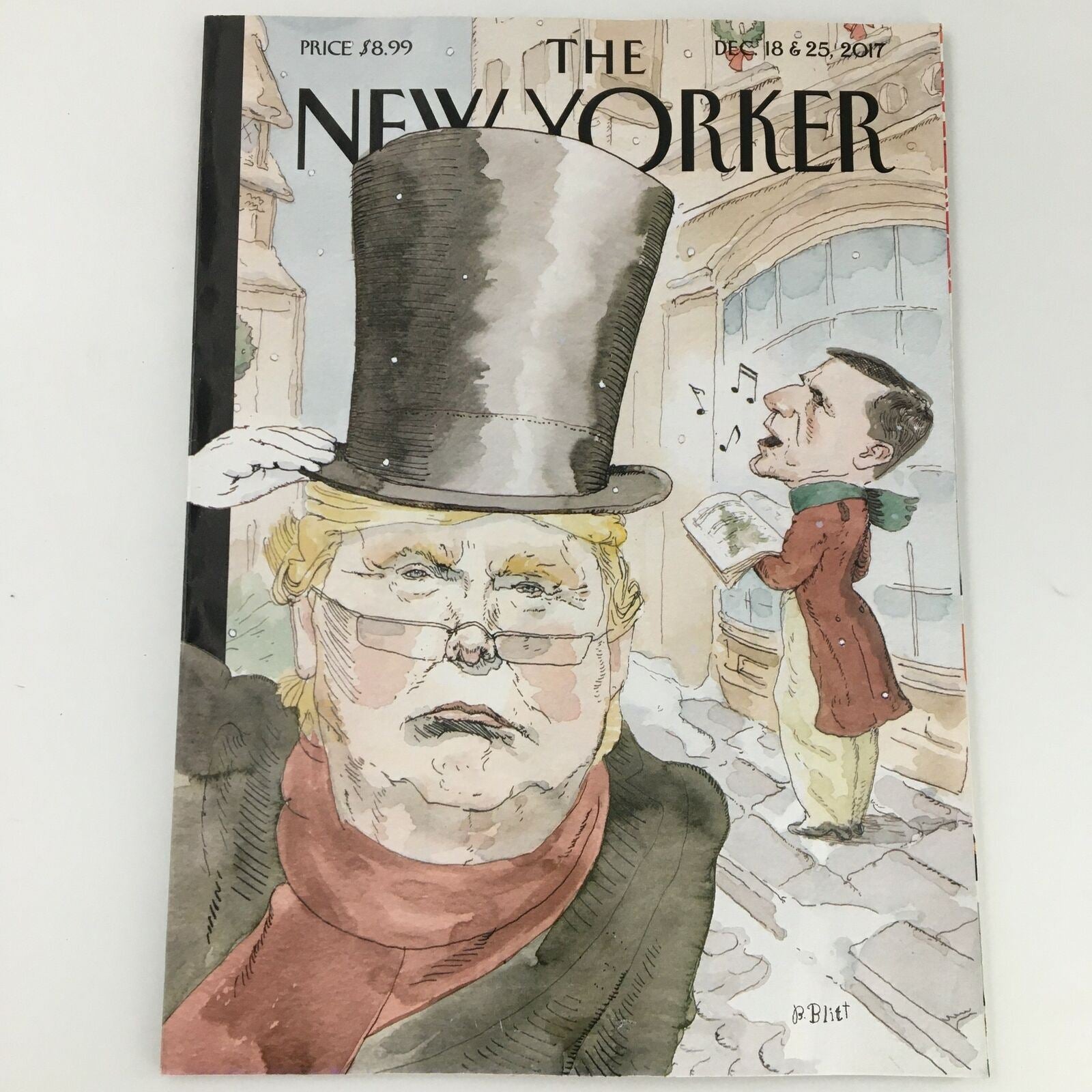 The New Yorker December 18 2017 Donald Trump Theme Cover by Barry Blitt No Label