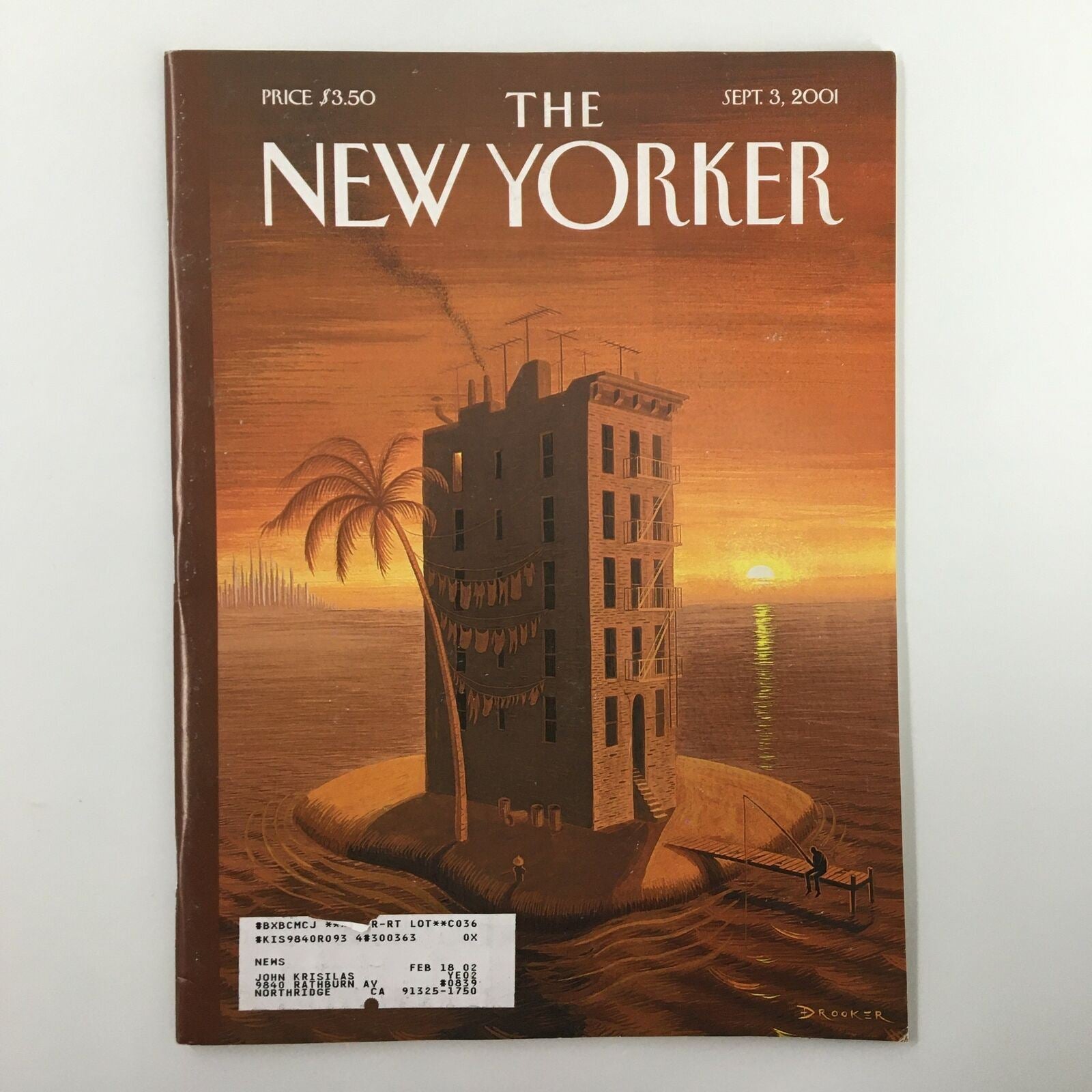 The New Yorker Full Magazine September 3 2001 Tenement Island by Eric Drooker