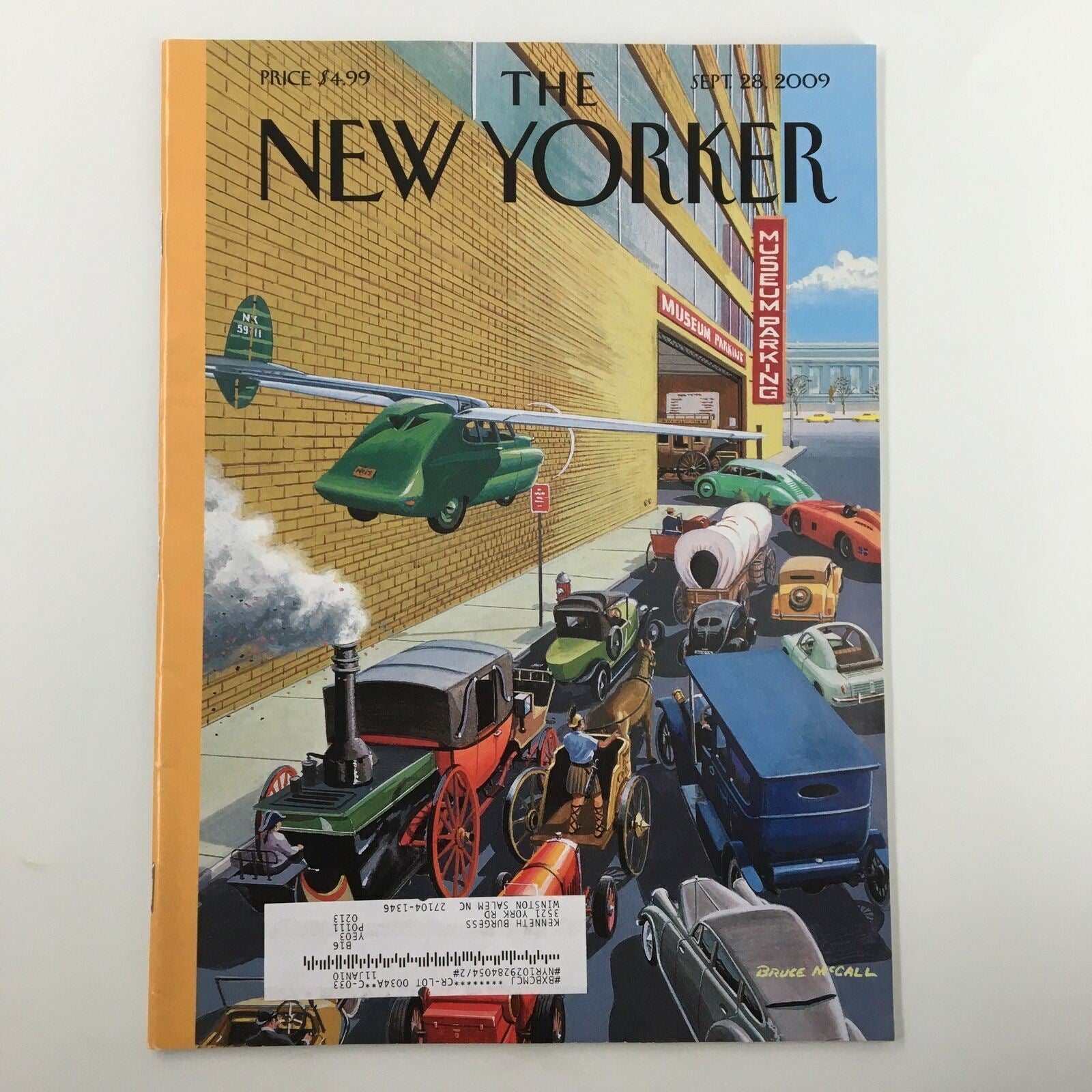 The New Yorker Full Magazine September 28 2009 Museum Parking by Bruce McCall VG