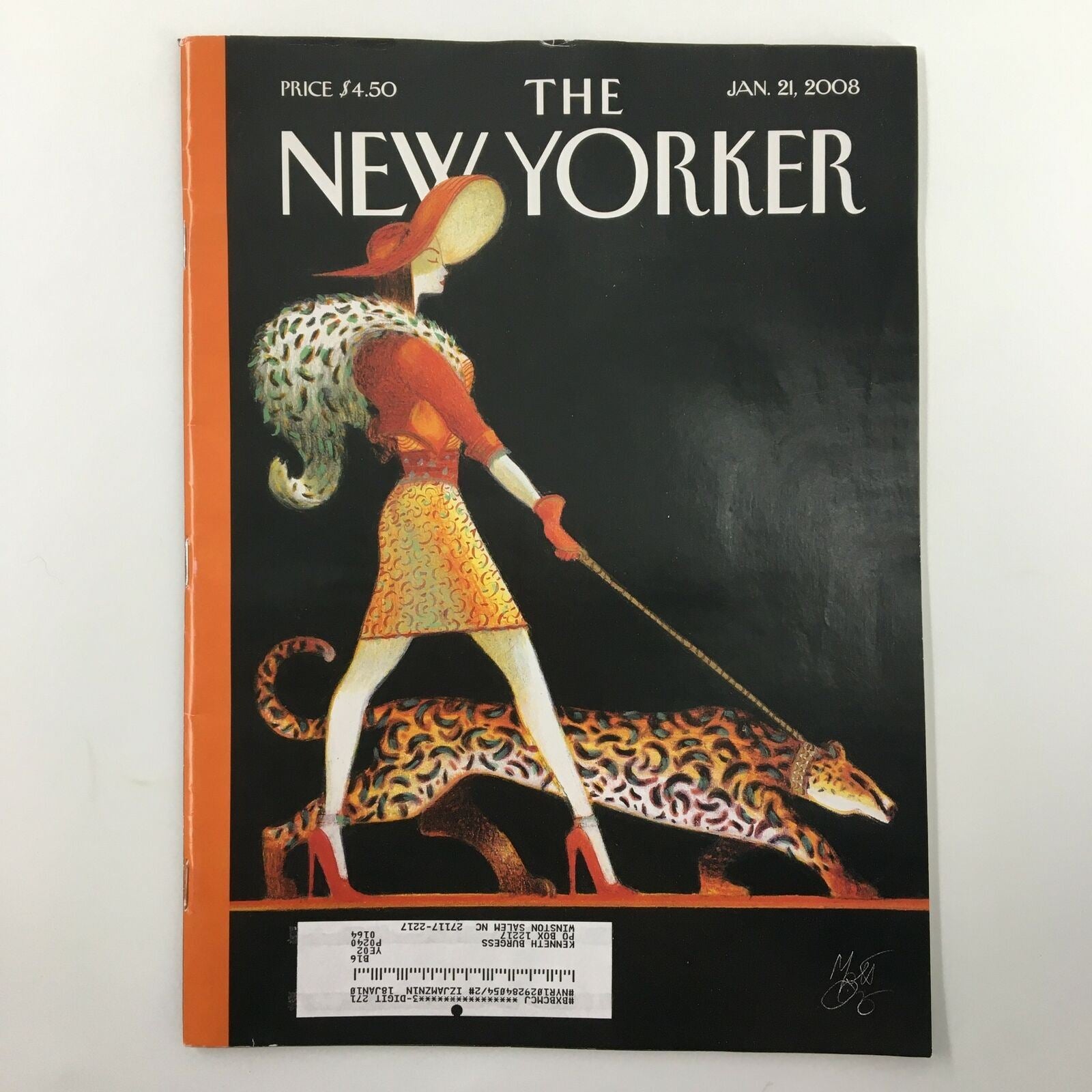 The New Yorker Full Magazine January 21 2008 On the Prowl by Lorenzo Mattotti