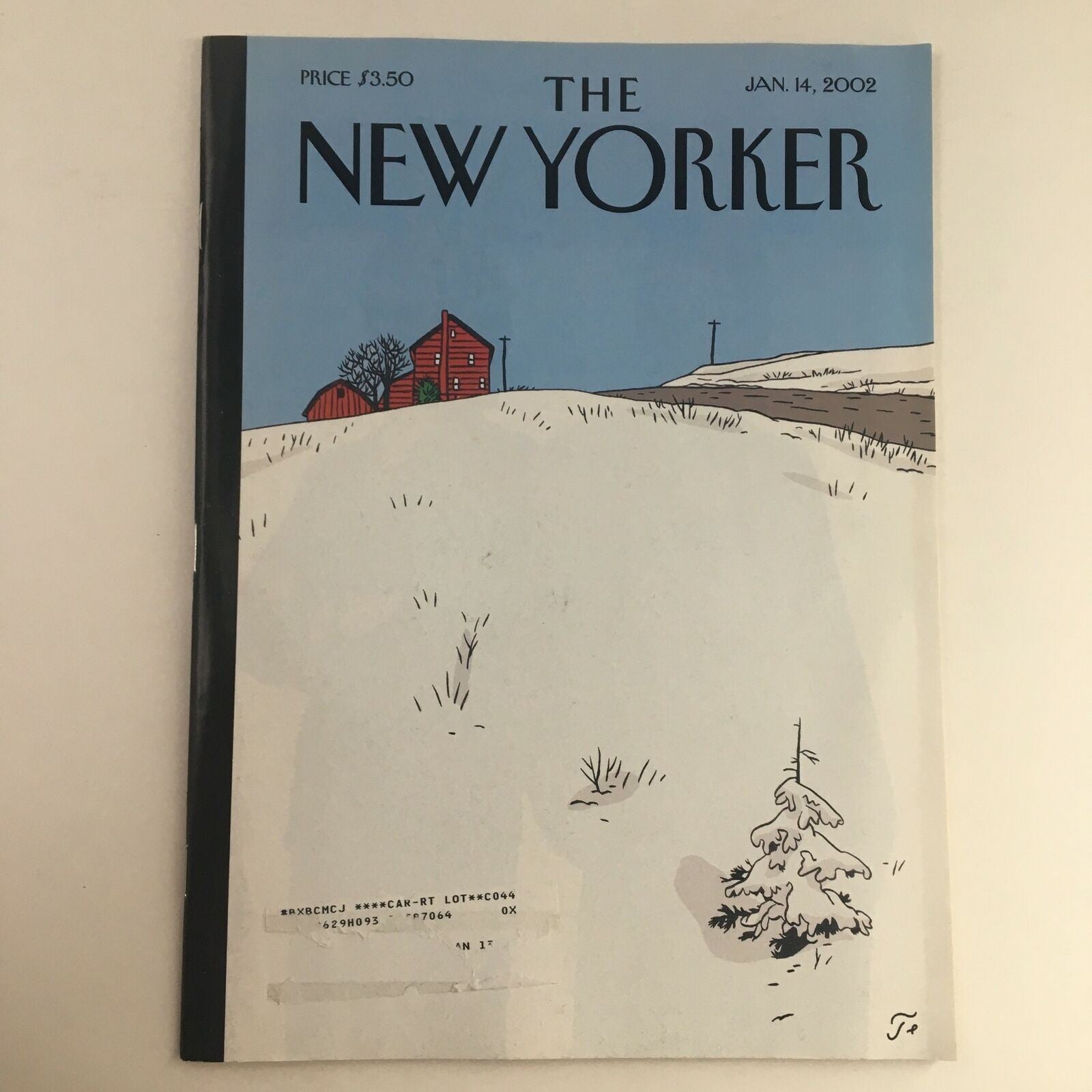 The New Yorker January 14 2002 Full Magazine Theme Cover Jean-Claude Floc'h VG