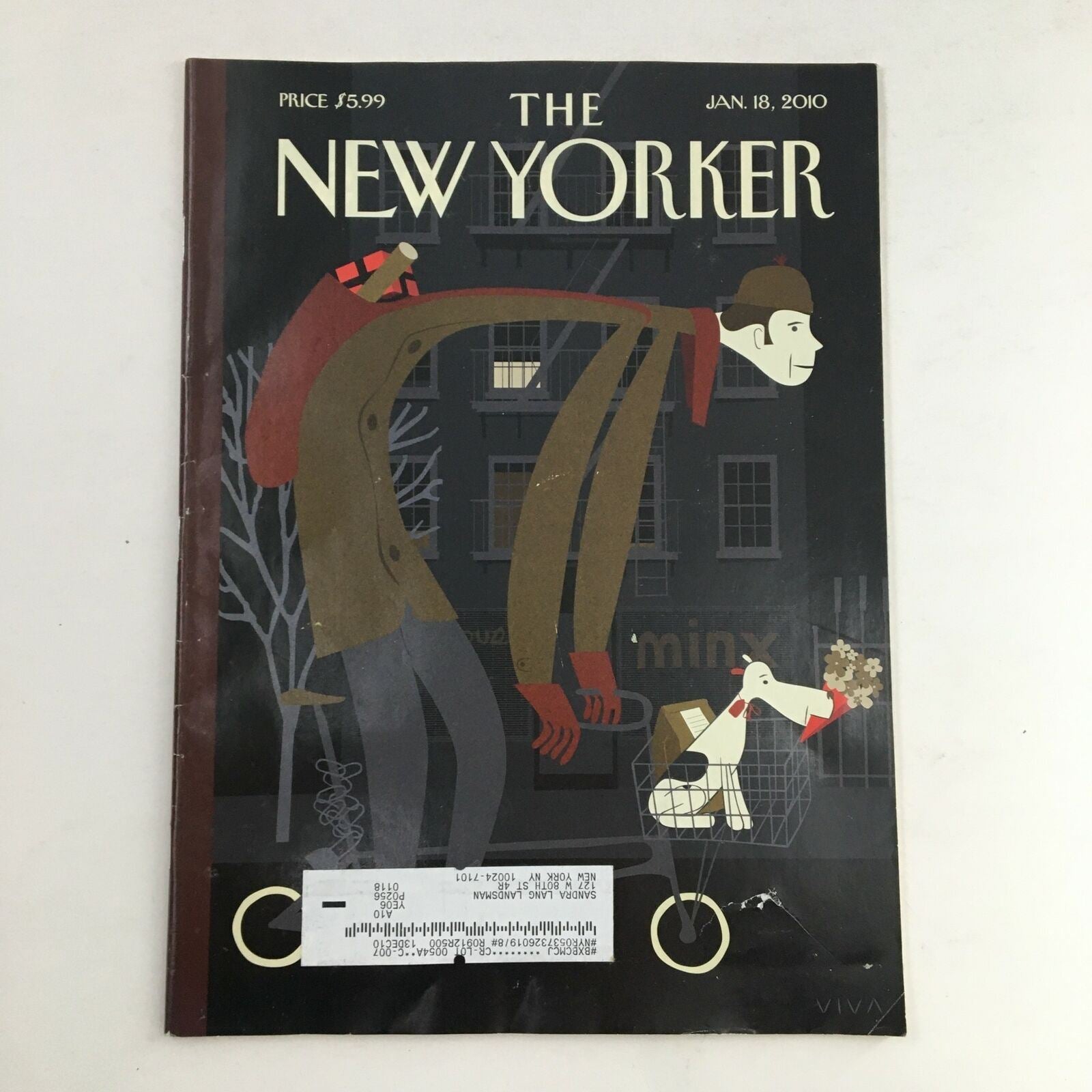 The New Yorker January 18 2010 Full Magazine Theme Cover by Frank Viva