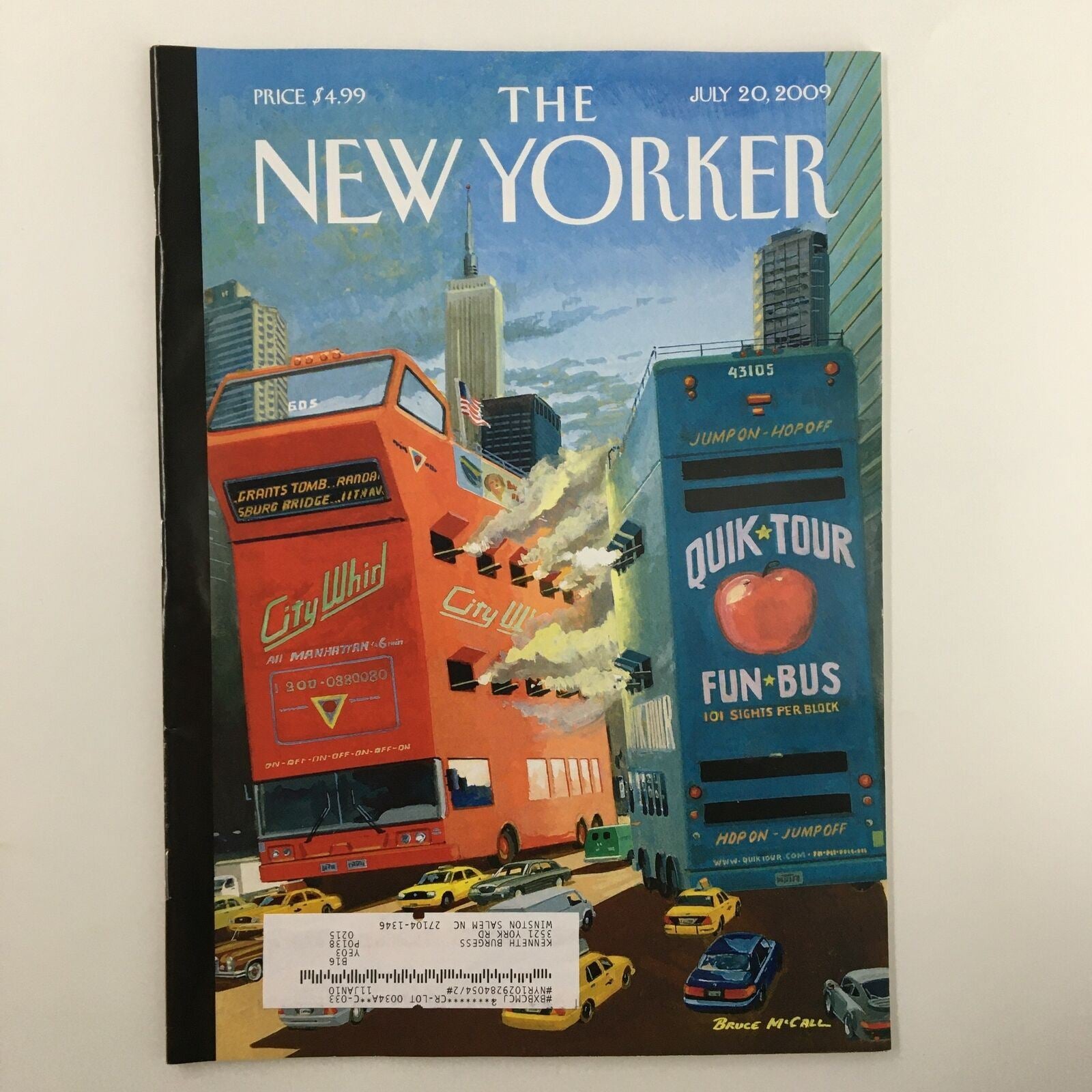 The New Yorker Full Magazine July 20 2009 Tour Wars by Bruce McCall VG