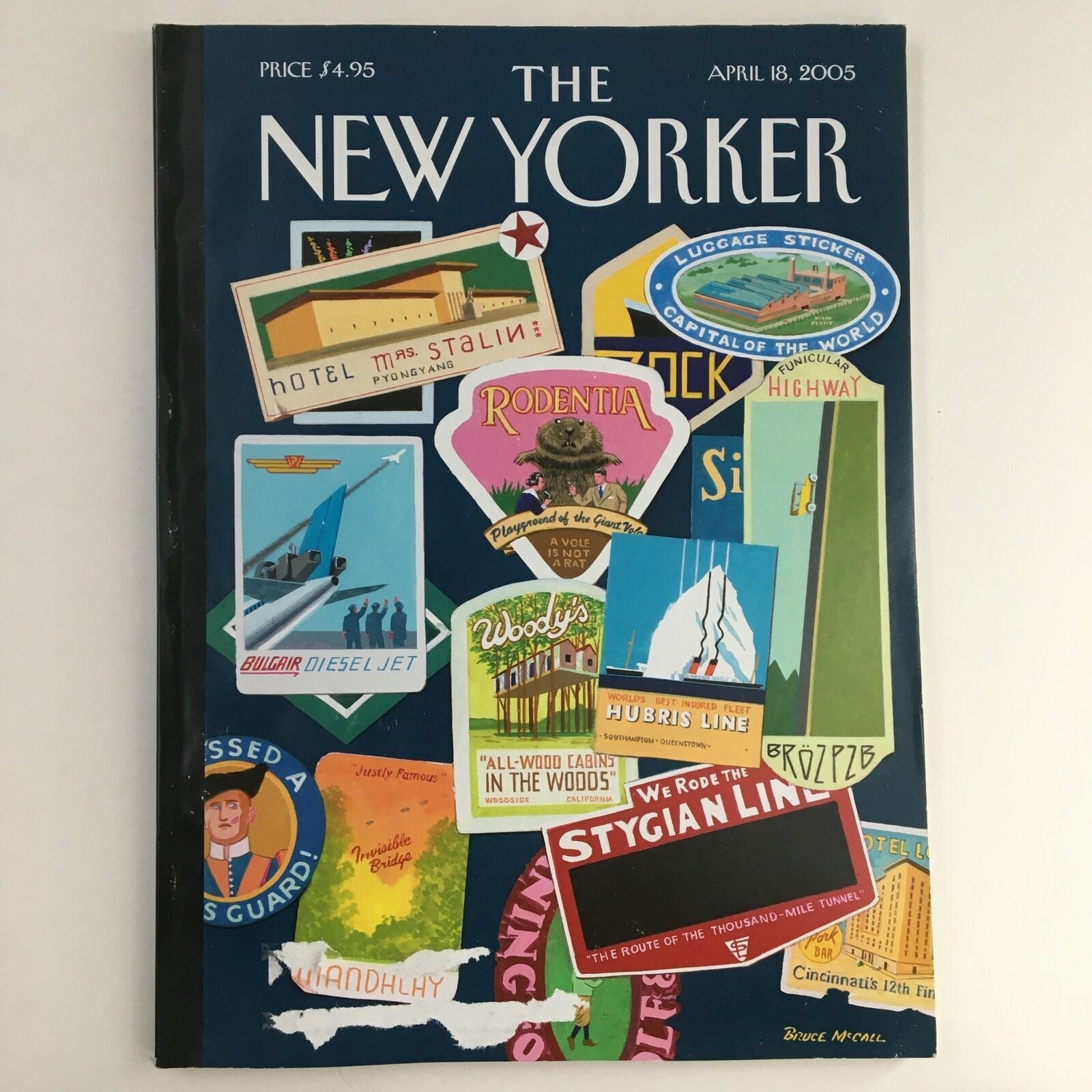 The New Yorker Full Magazine April 18 2005 The Dollar Problem by Bruce McCall