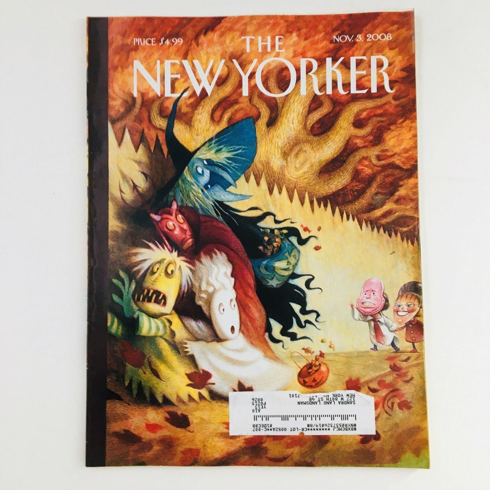 The New Yorker November 3 2008 Full Magazine Theme Cover by Carter Goodrich