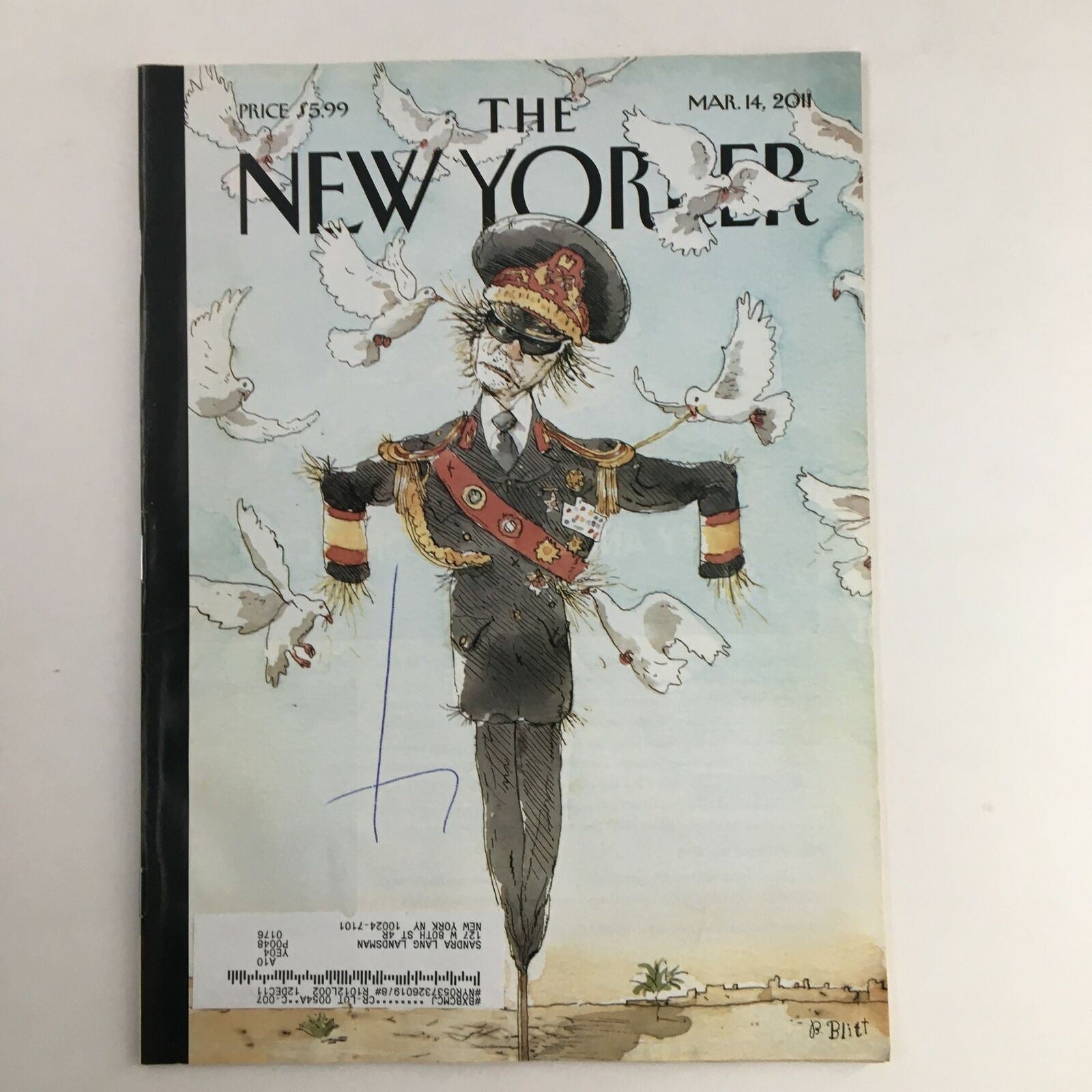 The New Yorker March 14 2011 Full Magazine Theme Cover by Barry Blitt