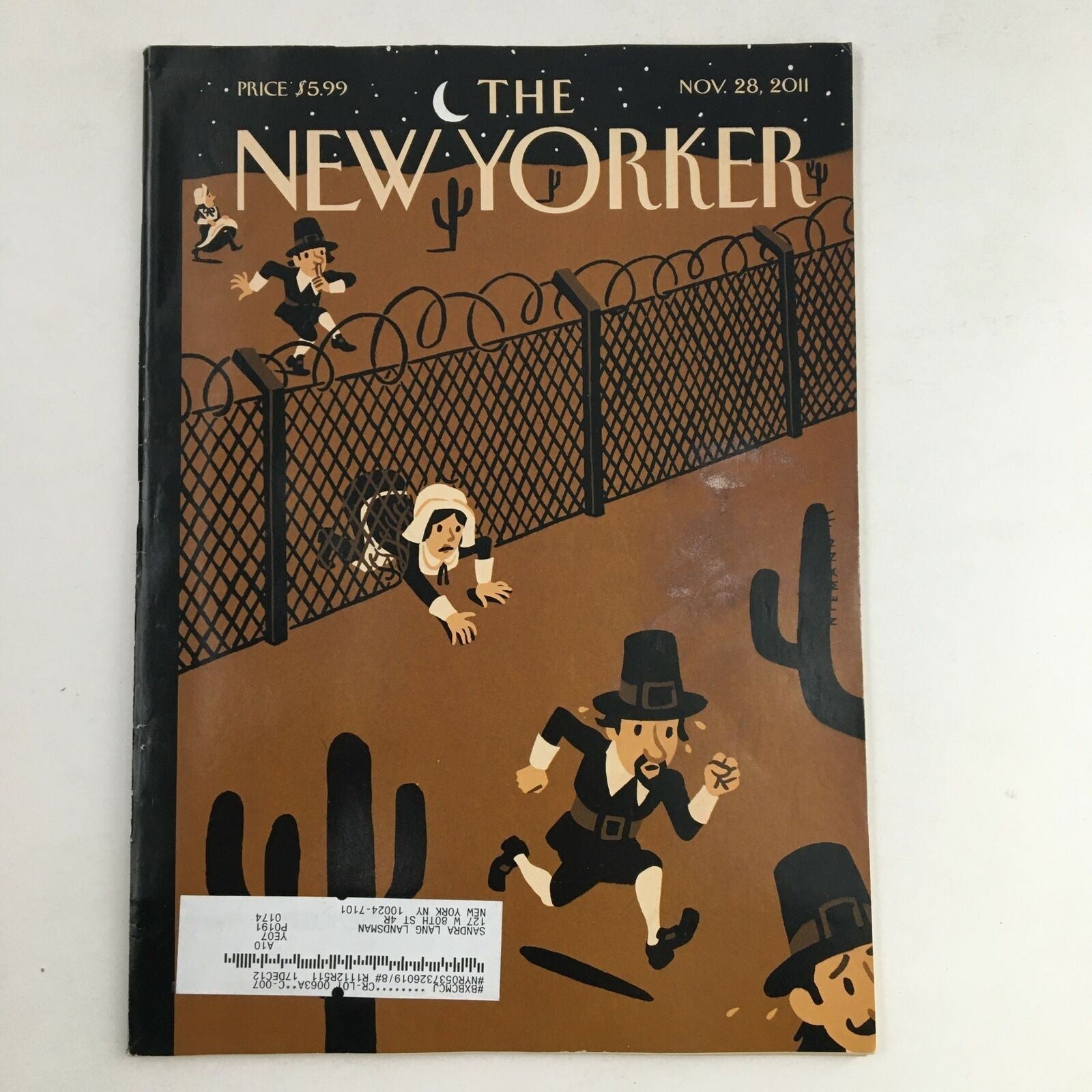 The New Yorker November 28 2011 Full Magazine Theme Cover by Christoph Niemann