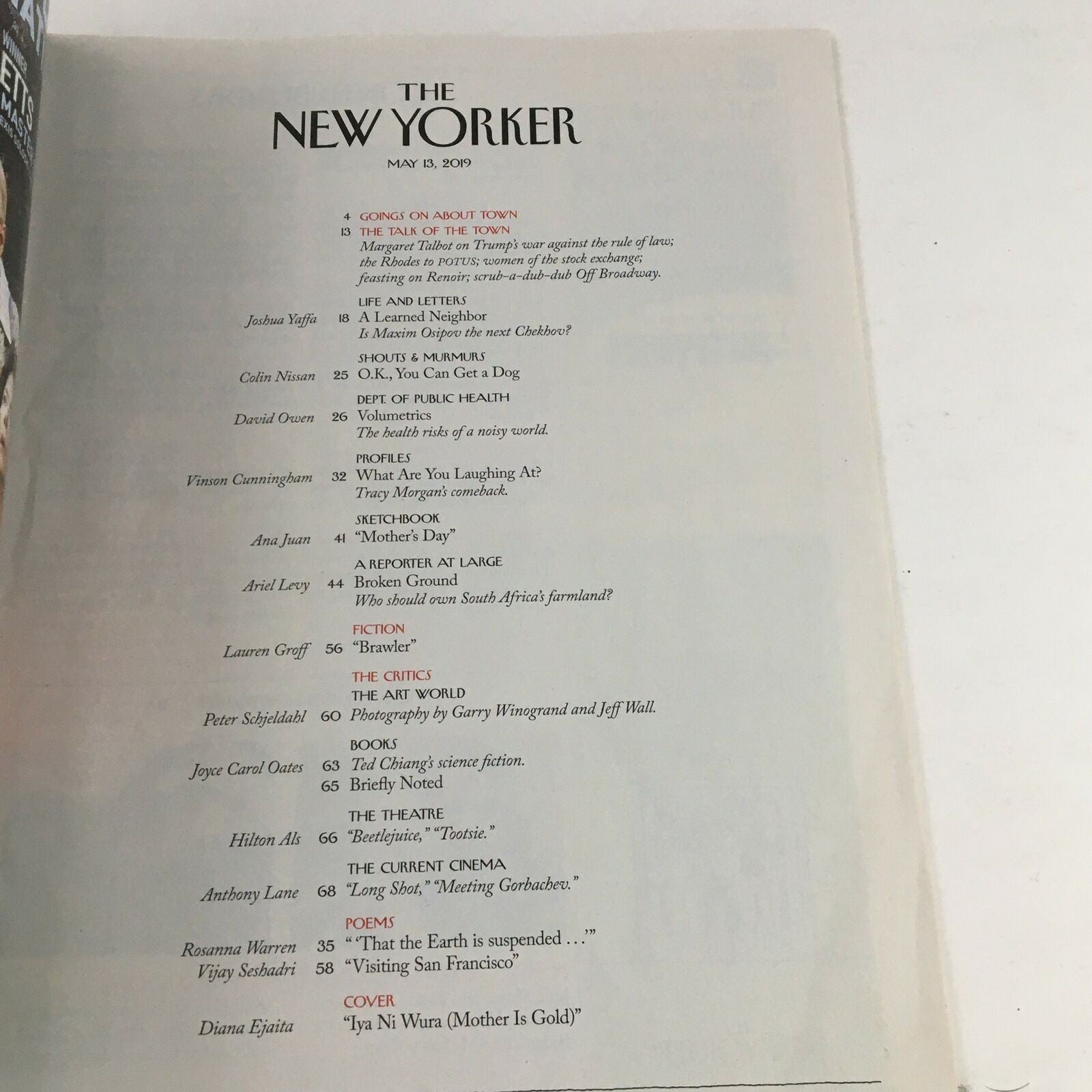 The New Yorker Full Magazine May 13 2019 Mother is Gold by Diana Ejaita