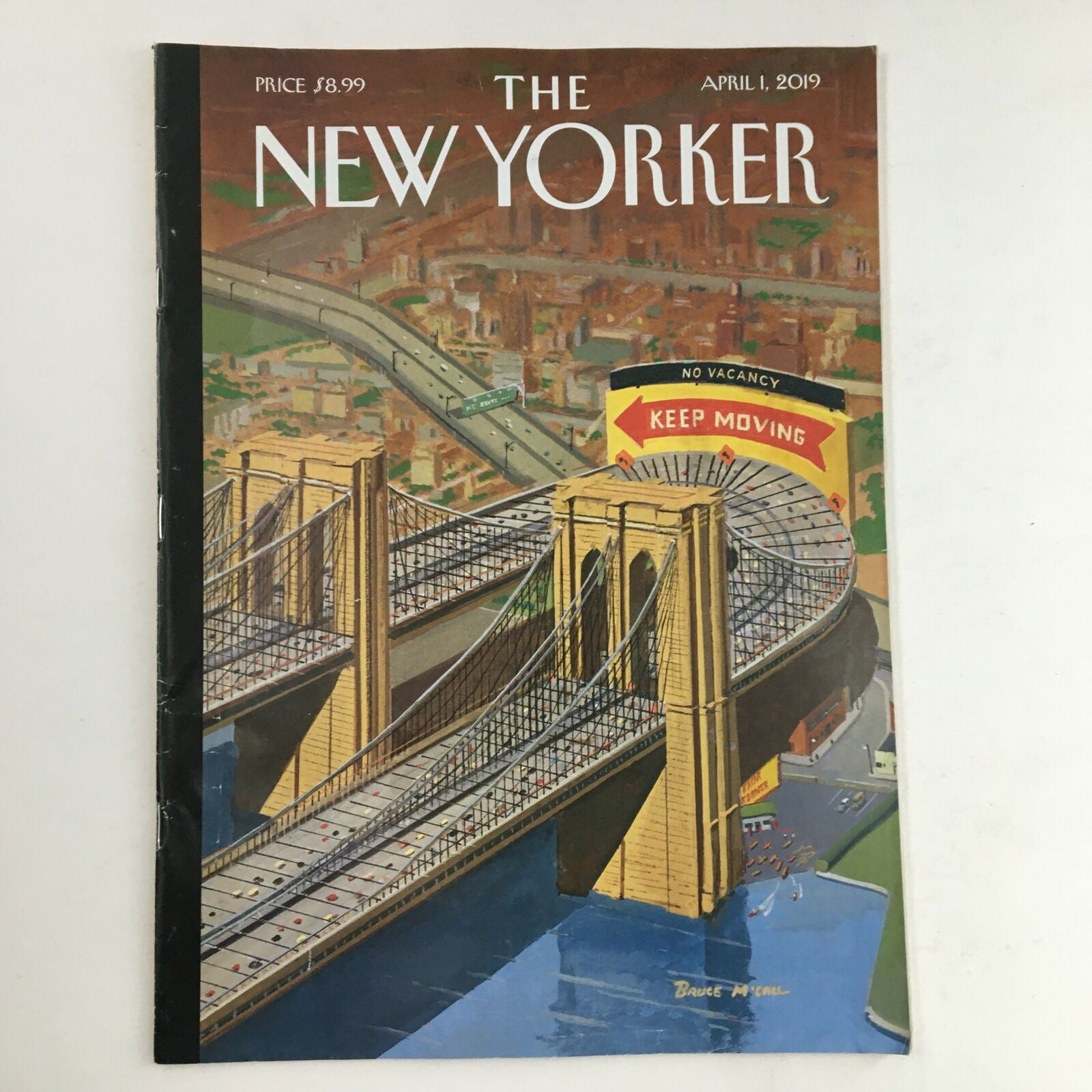 The New Yorker April 1 2019 Full Magazine Theme Cover by Bruce McCall VG